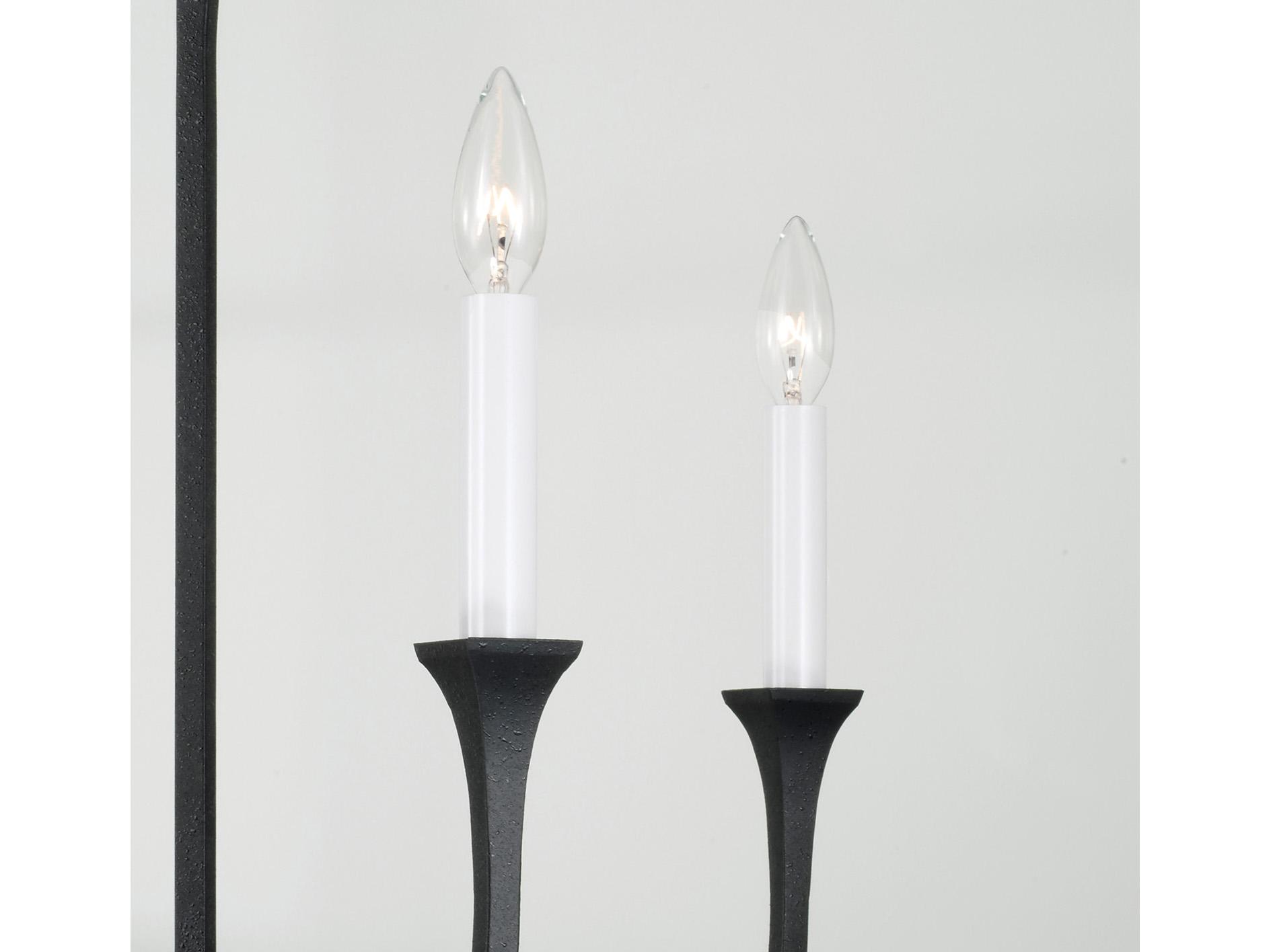 Capital Lighting Decklan 4-Light Black Iron Candelabra Chandelier