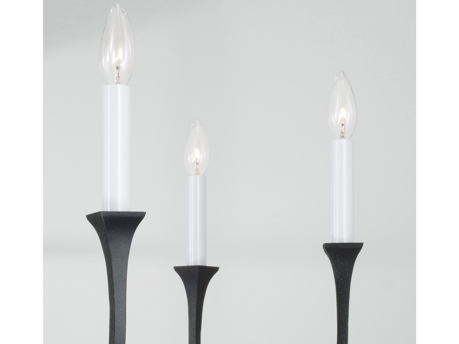 Capital Lighting Decklan 6-Light Black Iron Candelabra Chandelier