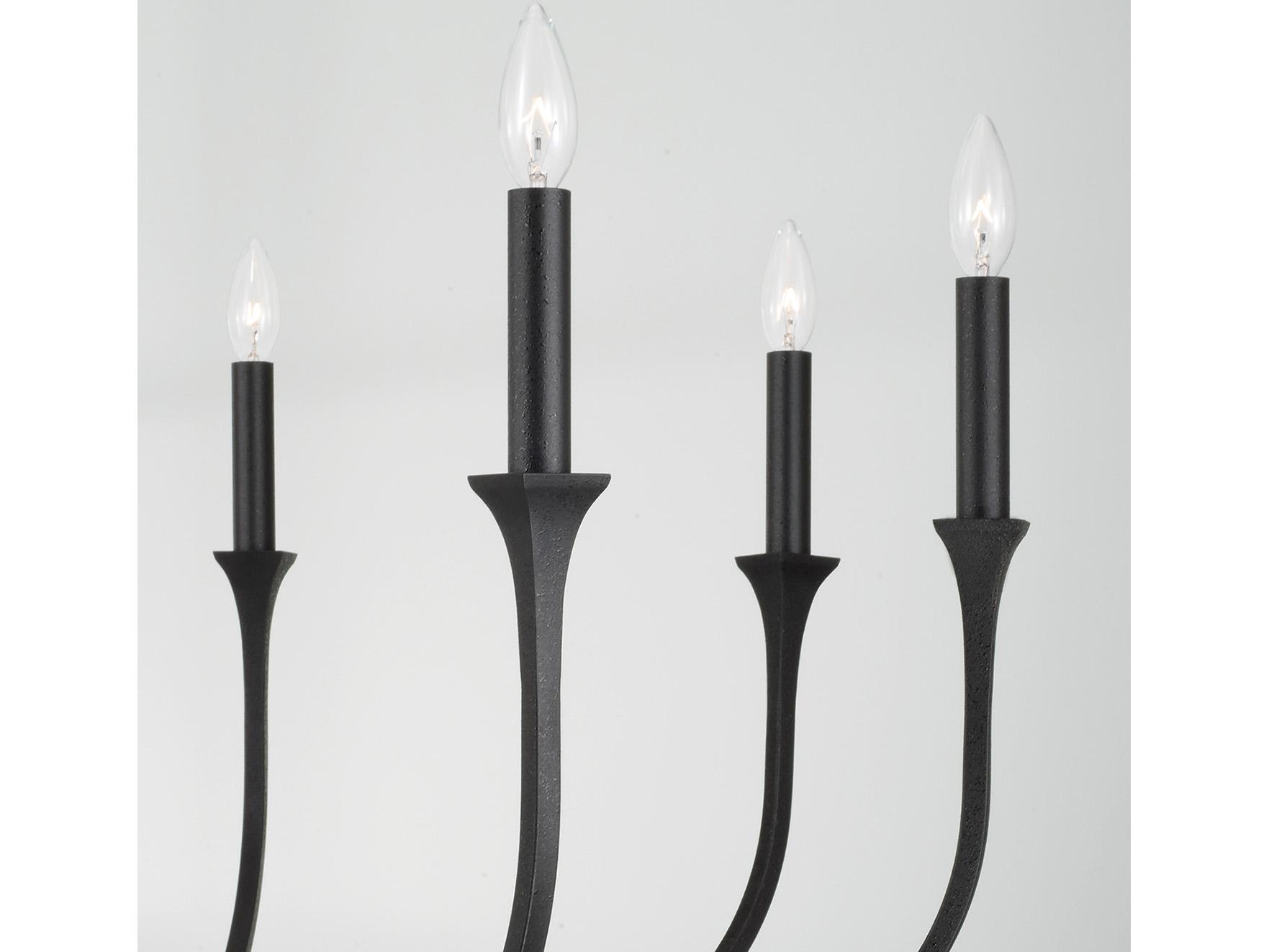 Capital Lighting Decklan 8-Light Black Iron Candelabra Chandelier