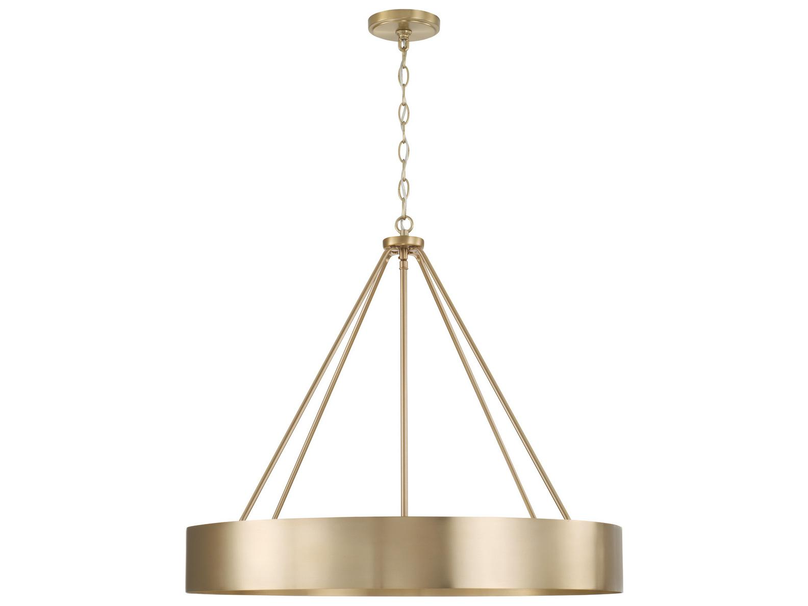 Capital Lighting Weller 4-Light Matte Brass Round Chandelier