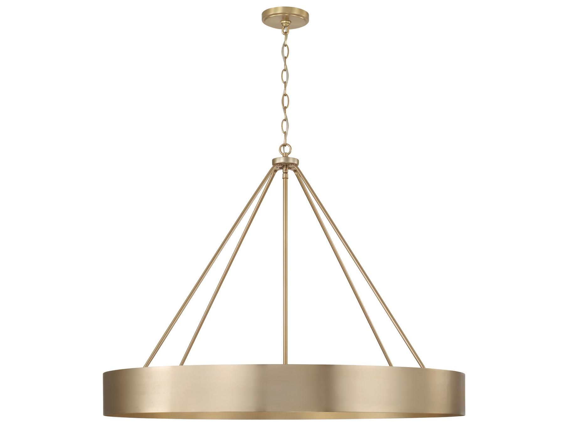Capital Lighting Weller 6-Light Matte Brass Round Chandelier