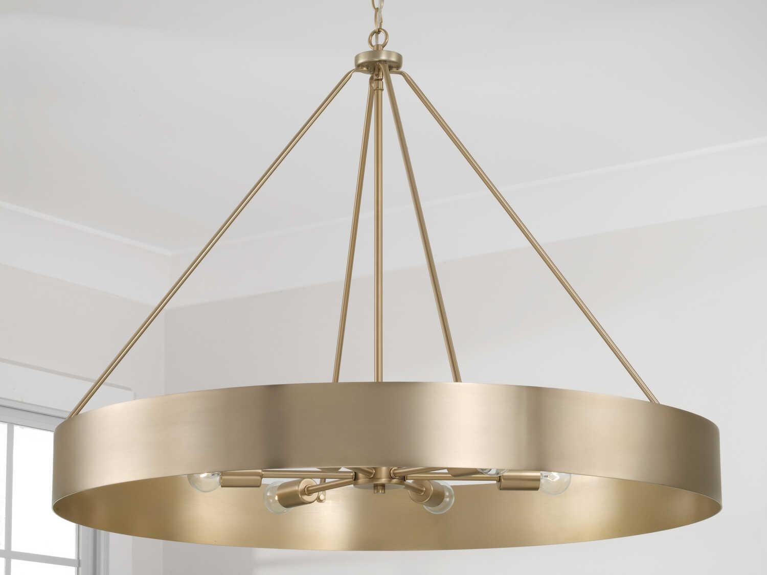 Capital Lighting Weller 6-Light Matte Brass Round Chandelier
