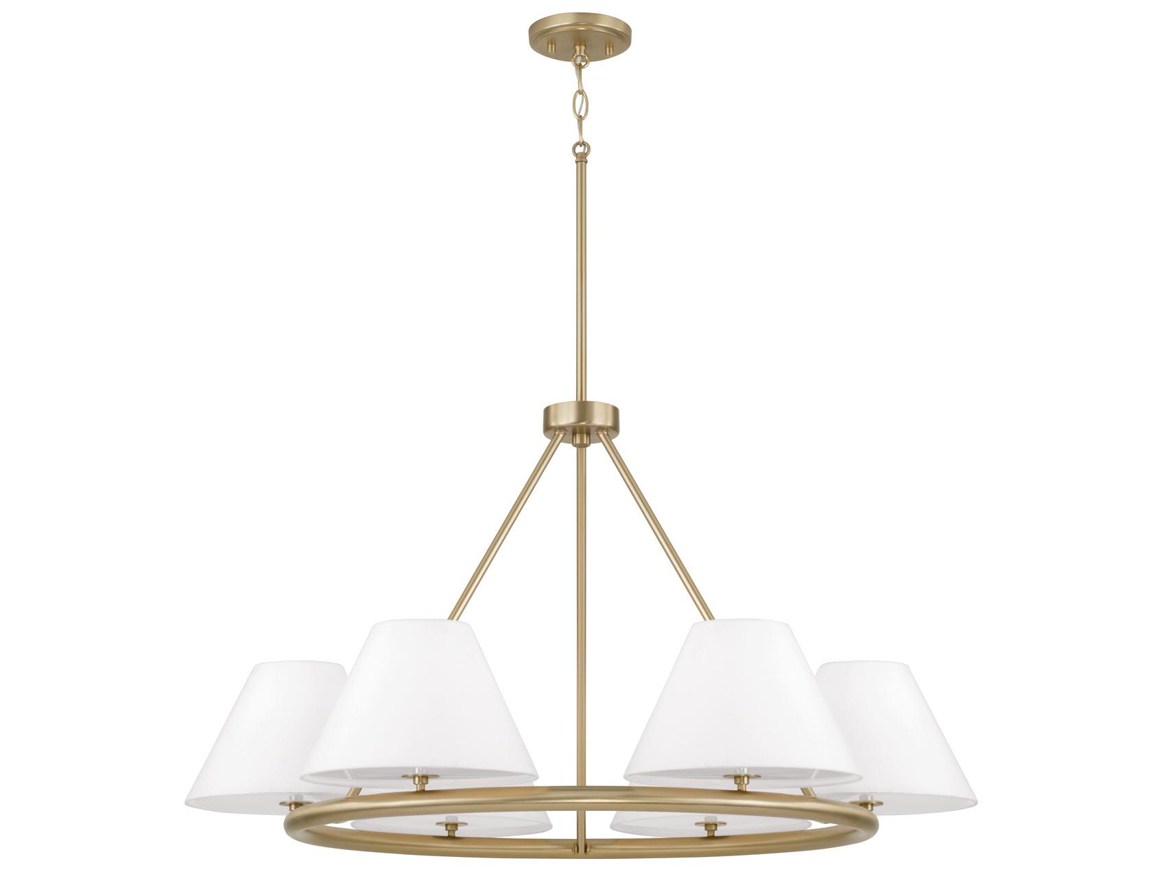 Capital Lighting Parson 6-Light Matte Brass Cylinder Chandelier