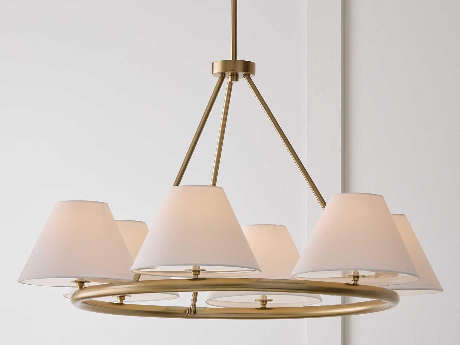 Capital Lighting Parson 6-Light Matte Brass Cylinder Chandelier
