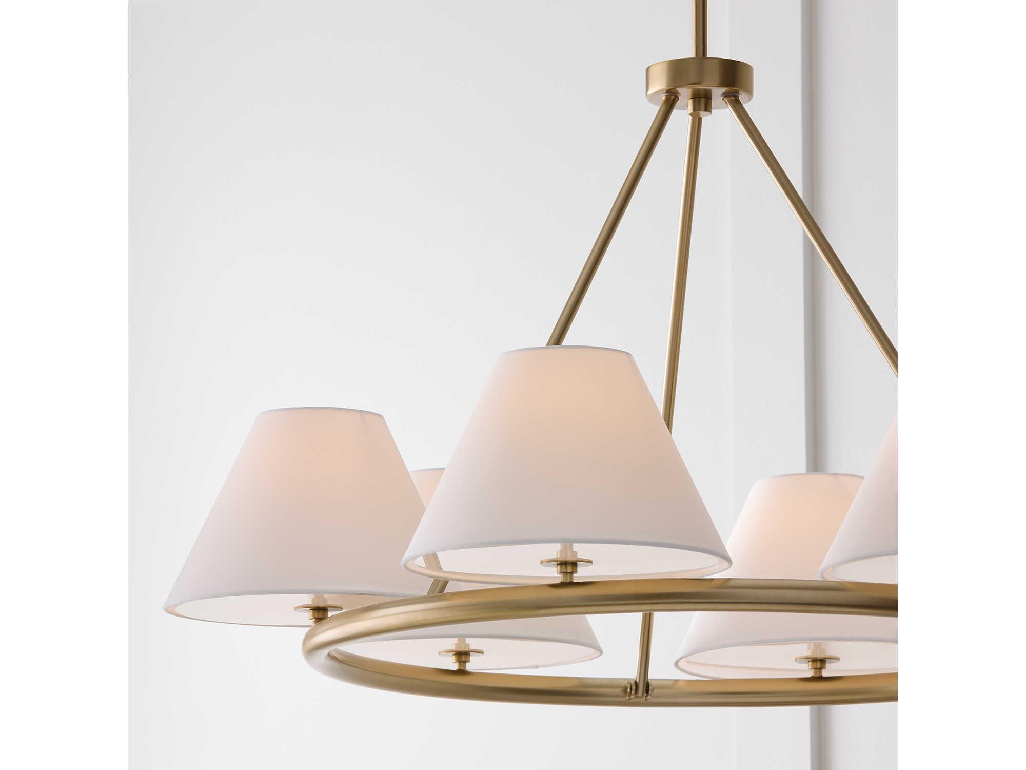 Capital Lighting Parson 6-Light Matte Brass Cylinder Chandelier
