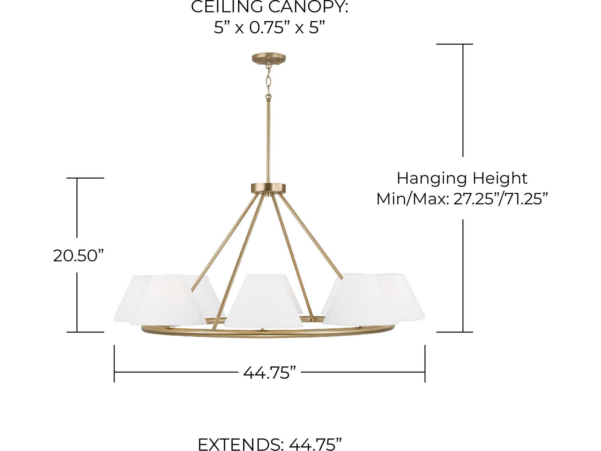 Capital Lighting Parson 8-Light Matte Brass Chandelier