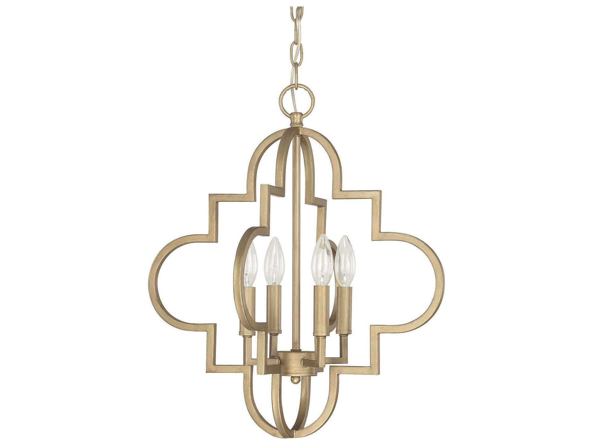 Capital Lighting Ellis 4-Light Brushed Gold Candelabra Chandelier