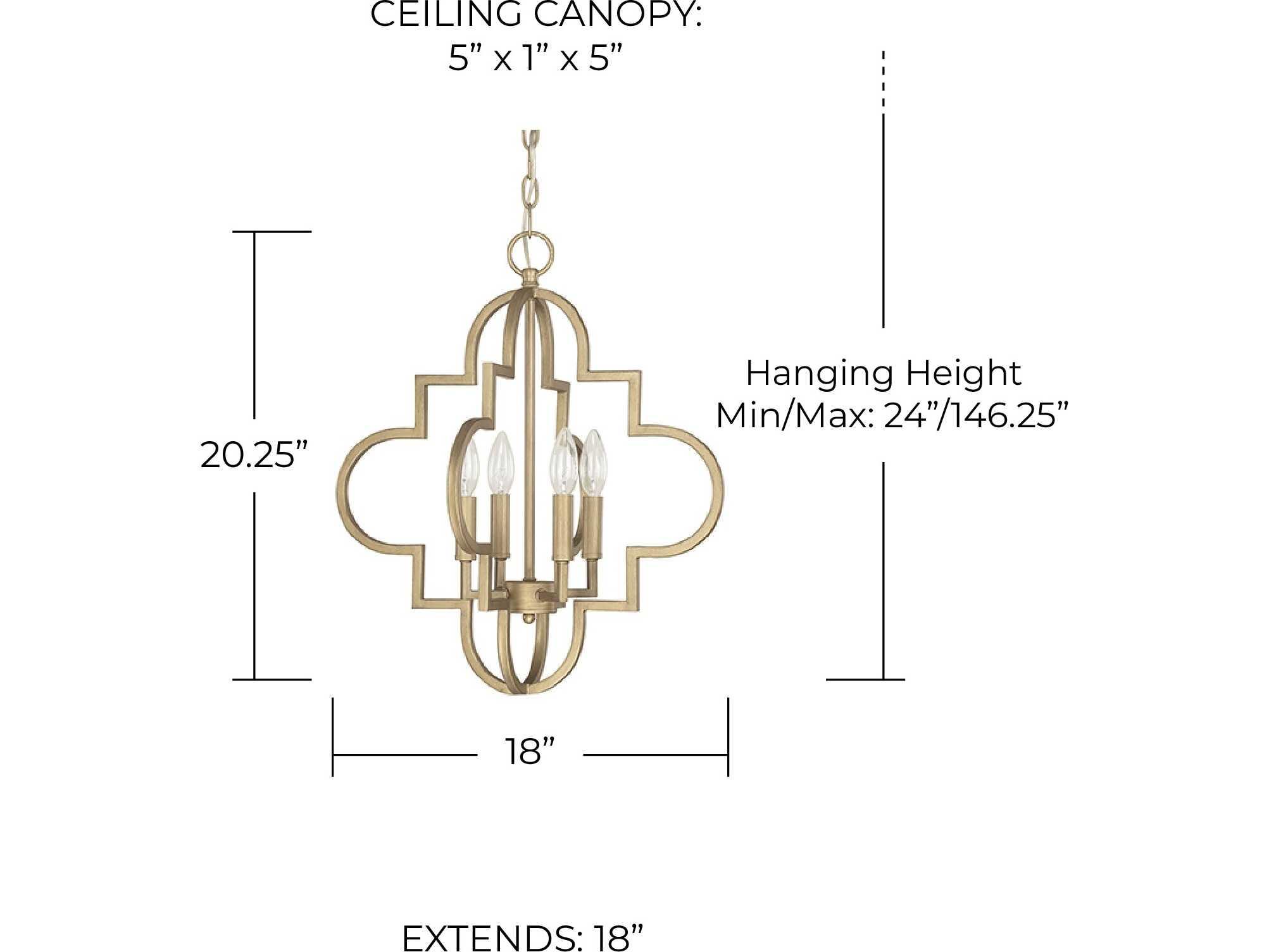 Capital Lighting Ellis 4-Light Brushed Gold Candelabra Chandelier