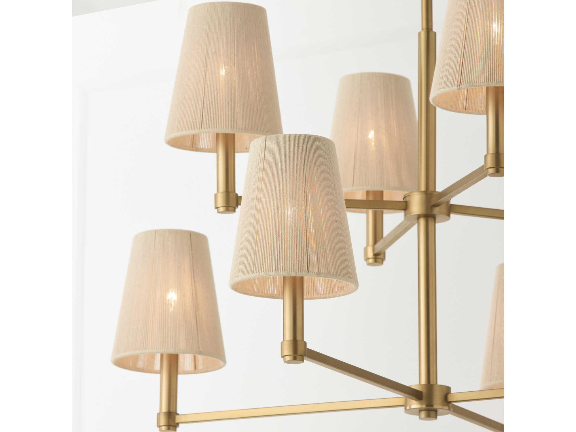 Capital Lighting Mira 8-Light Matte Brass Candelabra Tiered Chandelier