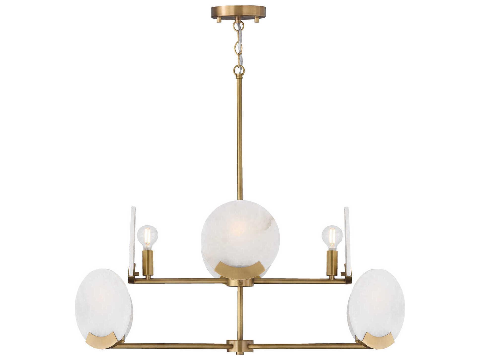 Capital Lighting Oriya 8-Light Aged Brass Tiered Chandelier