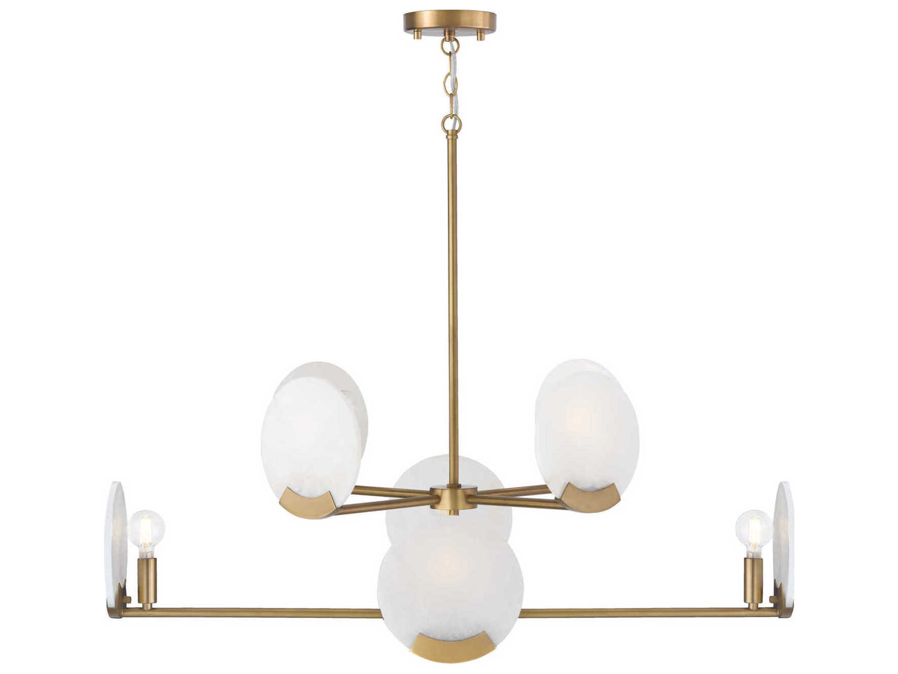 Capital Lighting Oriya 8-Light Aged Brass Tiered Chandelier