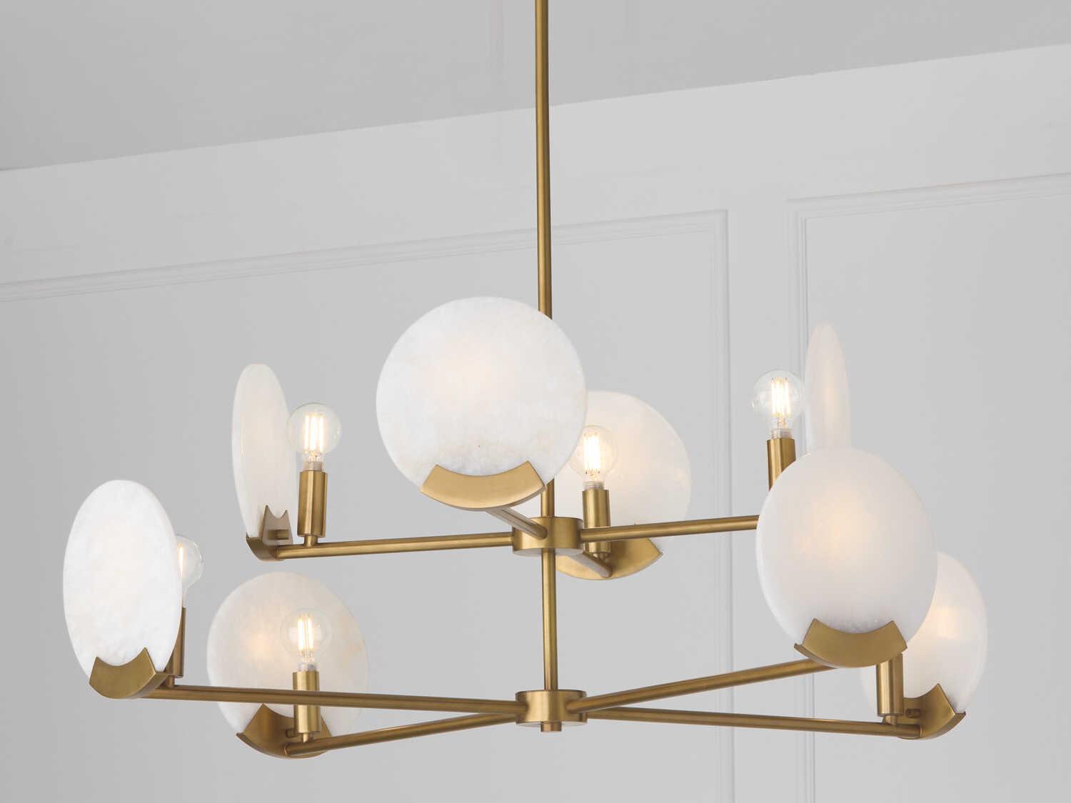Capital Lighting Oriya 8-Light Aged Brass Tiered Chandelier