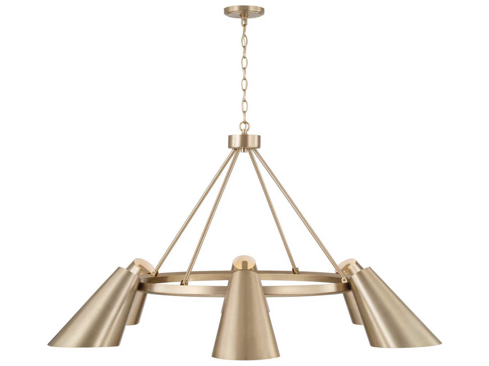 Capital Lighting Leo 6-Light Matte Brass Chandelier