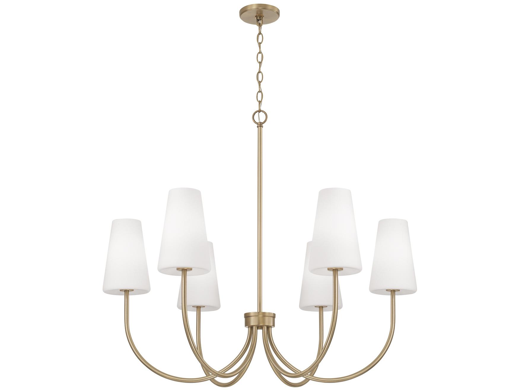 Capital Lighting Averitt 6-Light Aged Brass Candelabra Chandelier