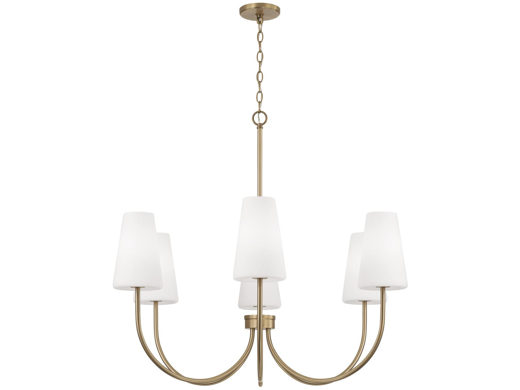 Capital Lighting Averitt 6-Light Aged Brass Candelabra Chandelier