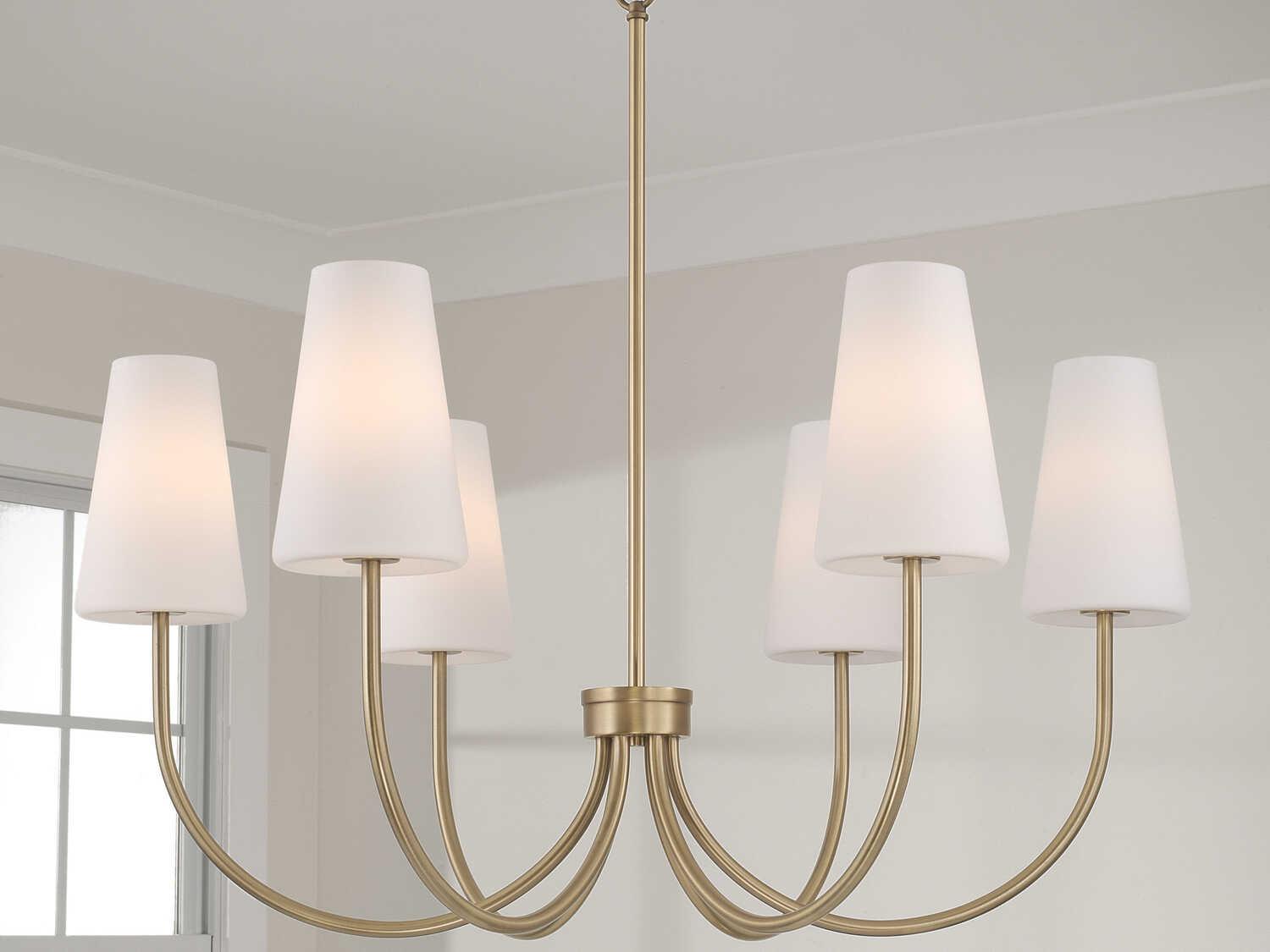 Capital Lighting Averitt 6-Light Aged Brass Candelabra Chandelier
