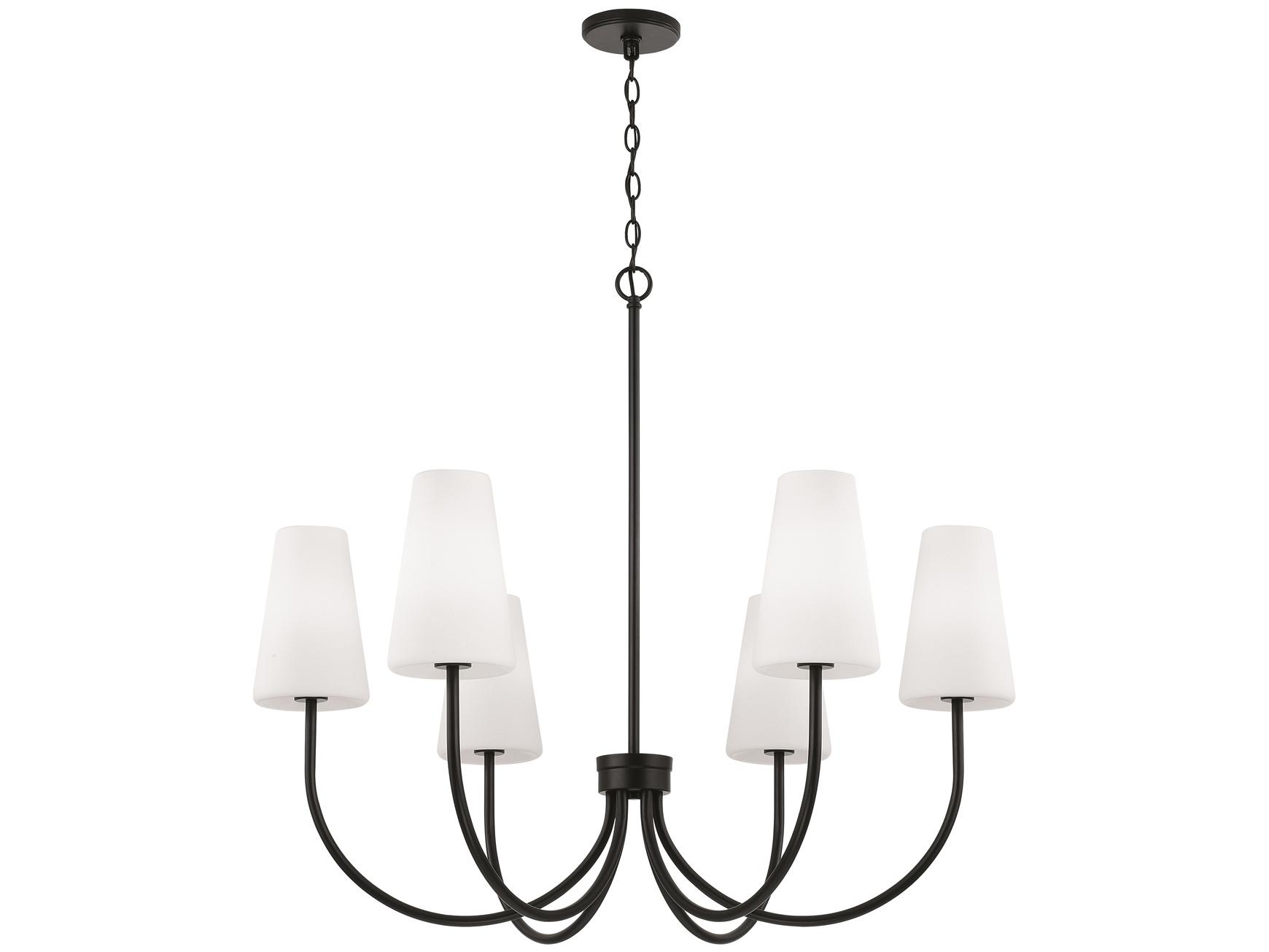 Capital Lighting Averitt 6-Light Matte Black Candelabra Chandelier