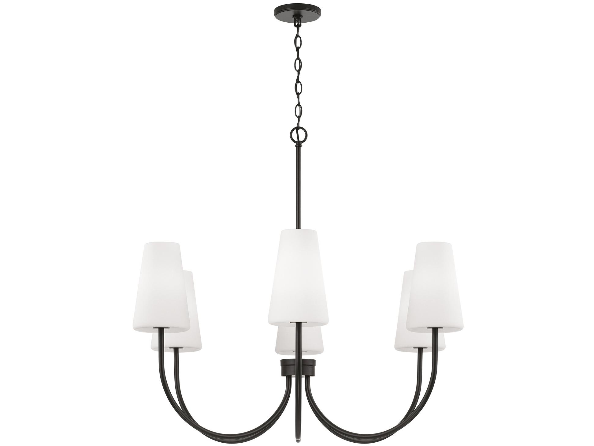 Capital Lighting Averitt 6-Light Matte Black Candelabra Chandelier