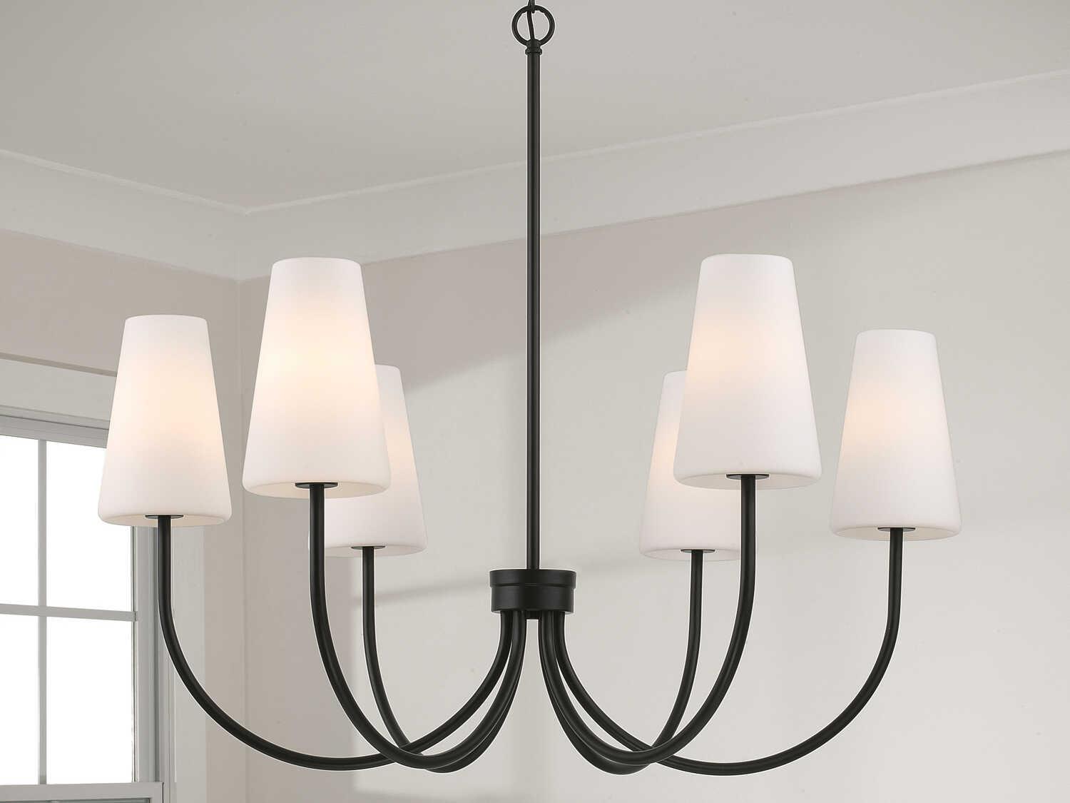Capital Lighting Averitt 6-Light Matte Black Candelabra Chandelier