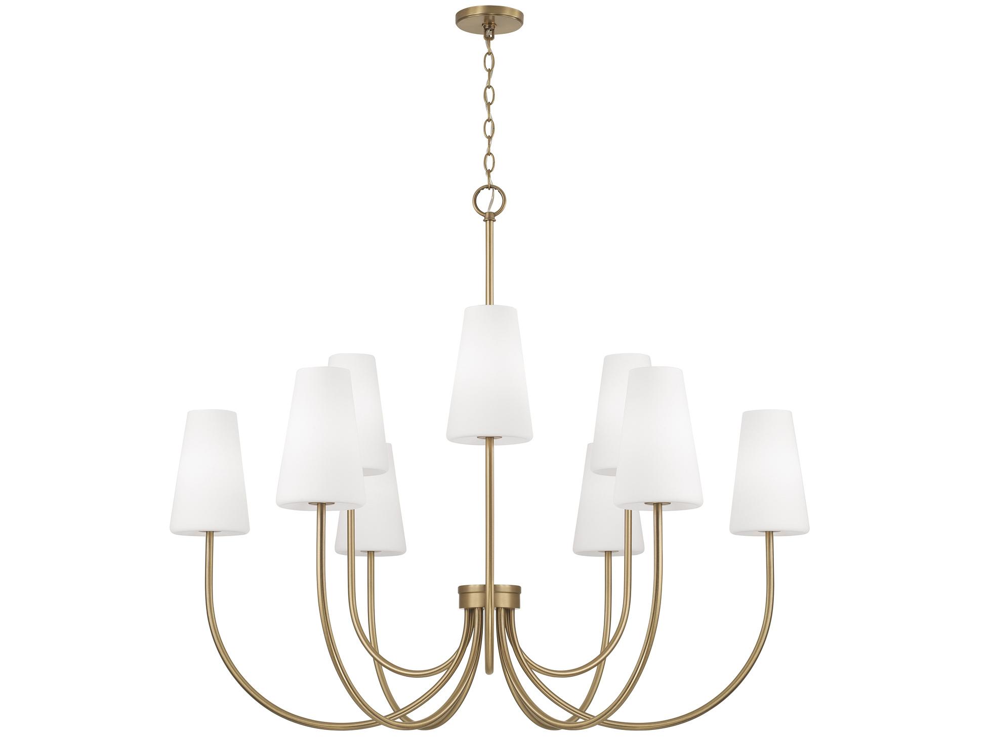 Capital Lighting Averitt 9-Light Aged Brass Candelabra Chandelier