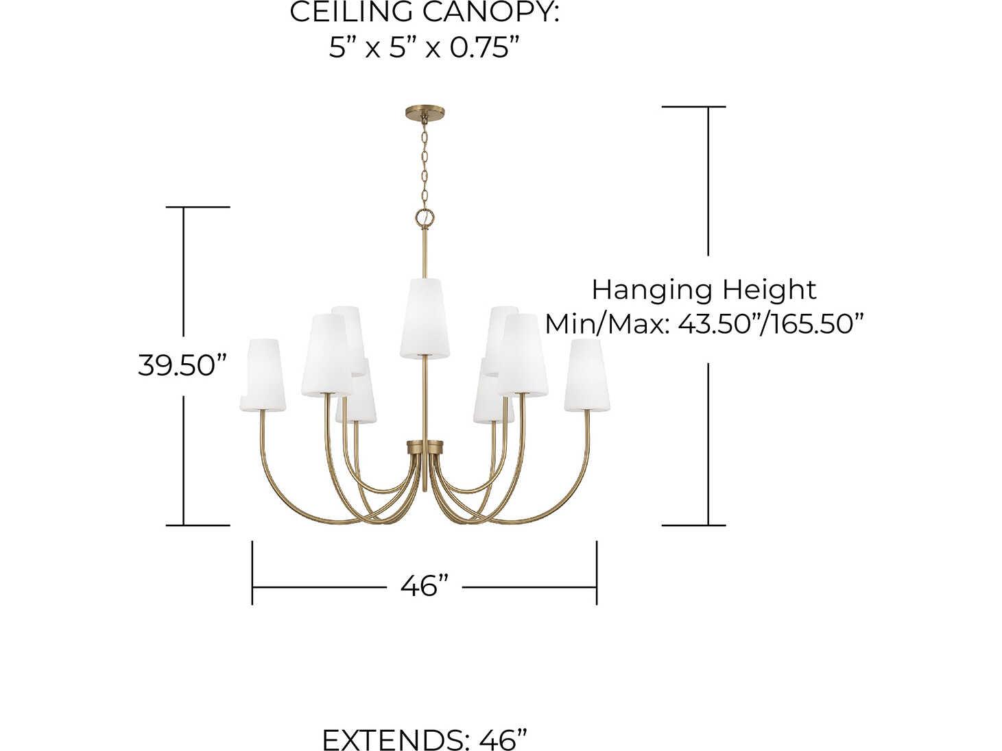 Capital Lighting Averitt 9-Light Aged Brass Candelabra Chandelier