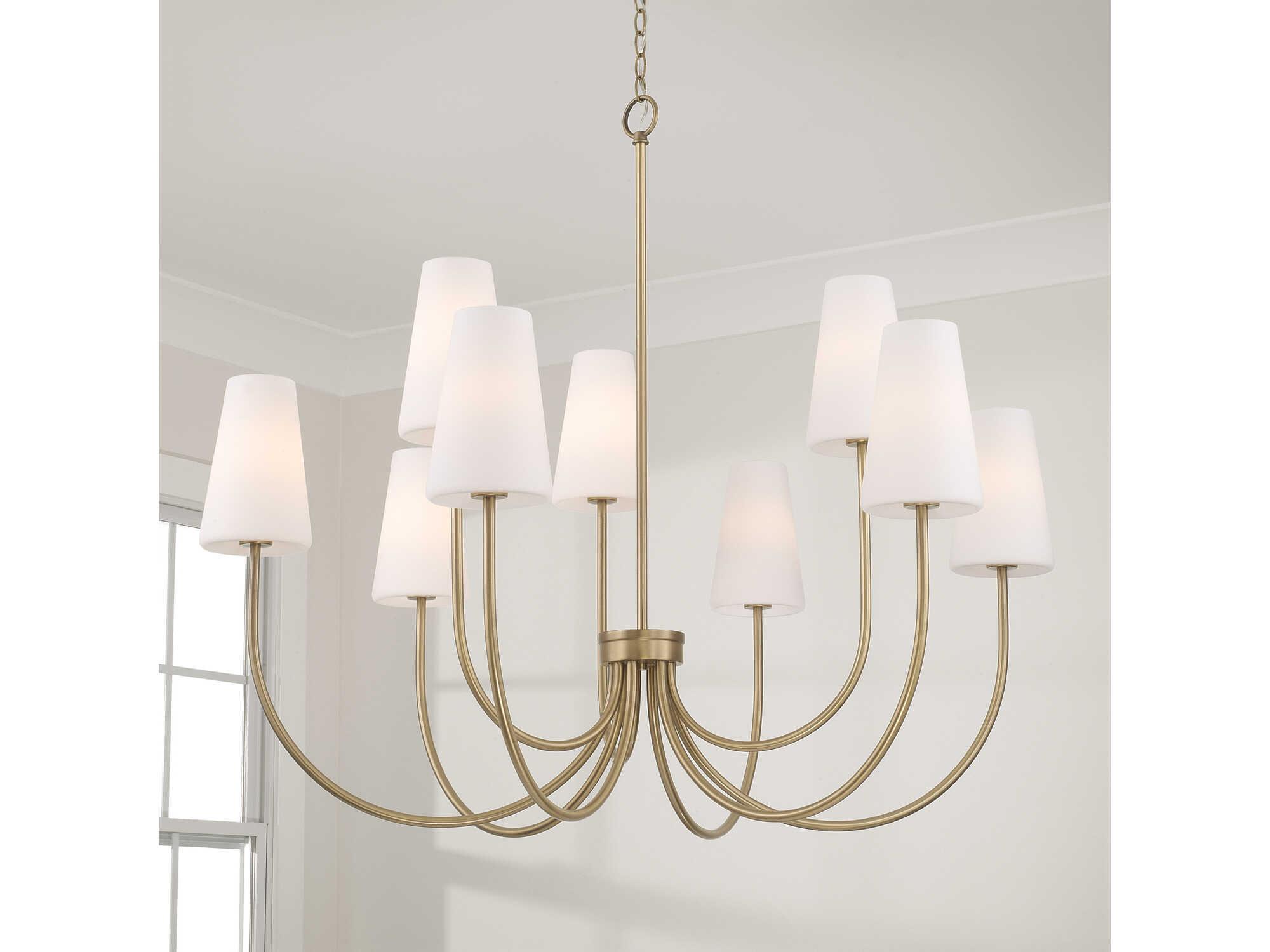 Capital Lighting Averitt 9-Light Aged Brass Candelabra Chandelier