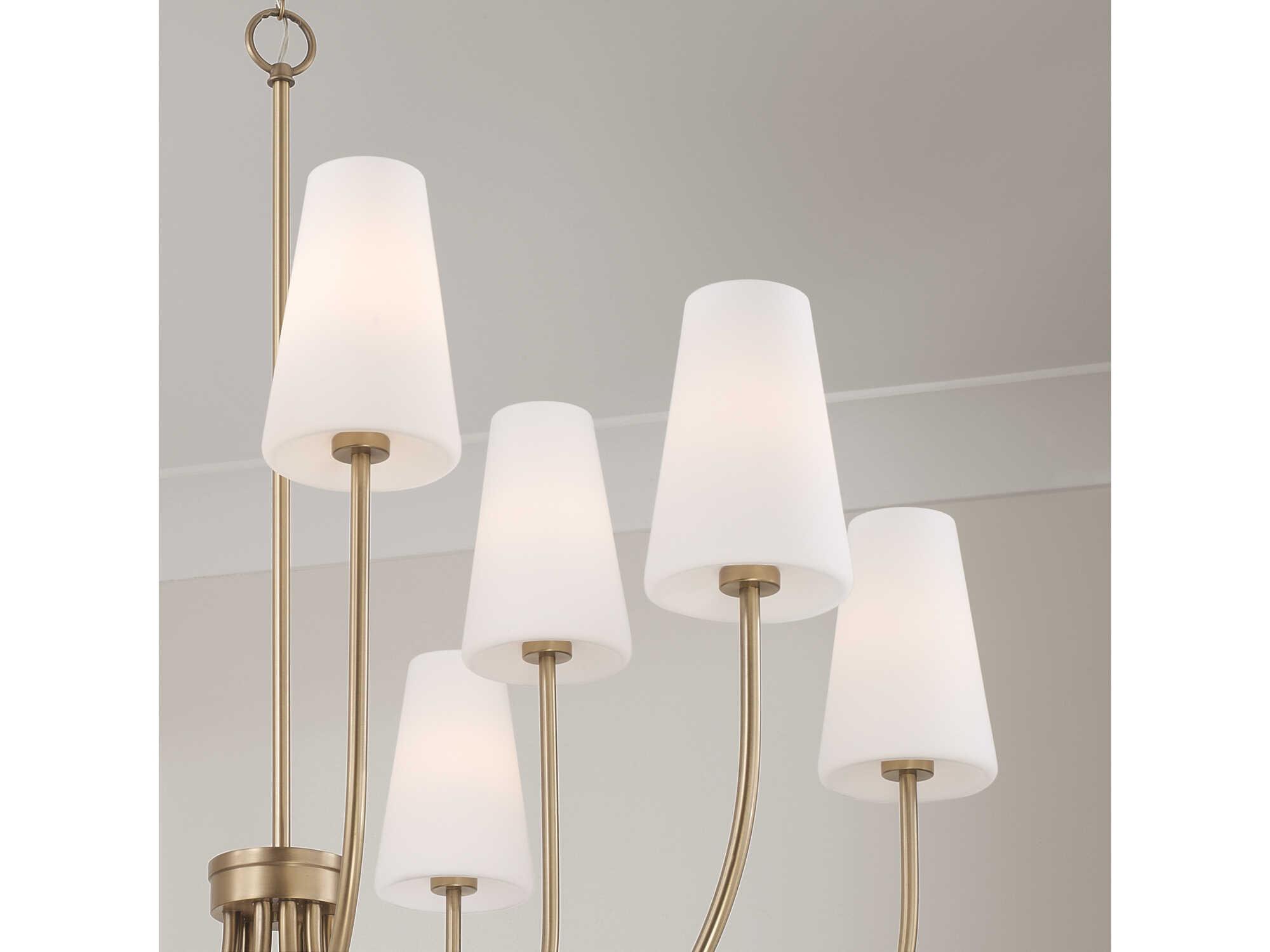 Capital Lighting Averitt 9-Light Aged Brass Candelabra Chandelier