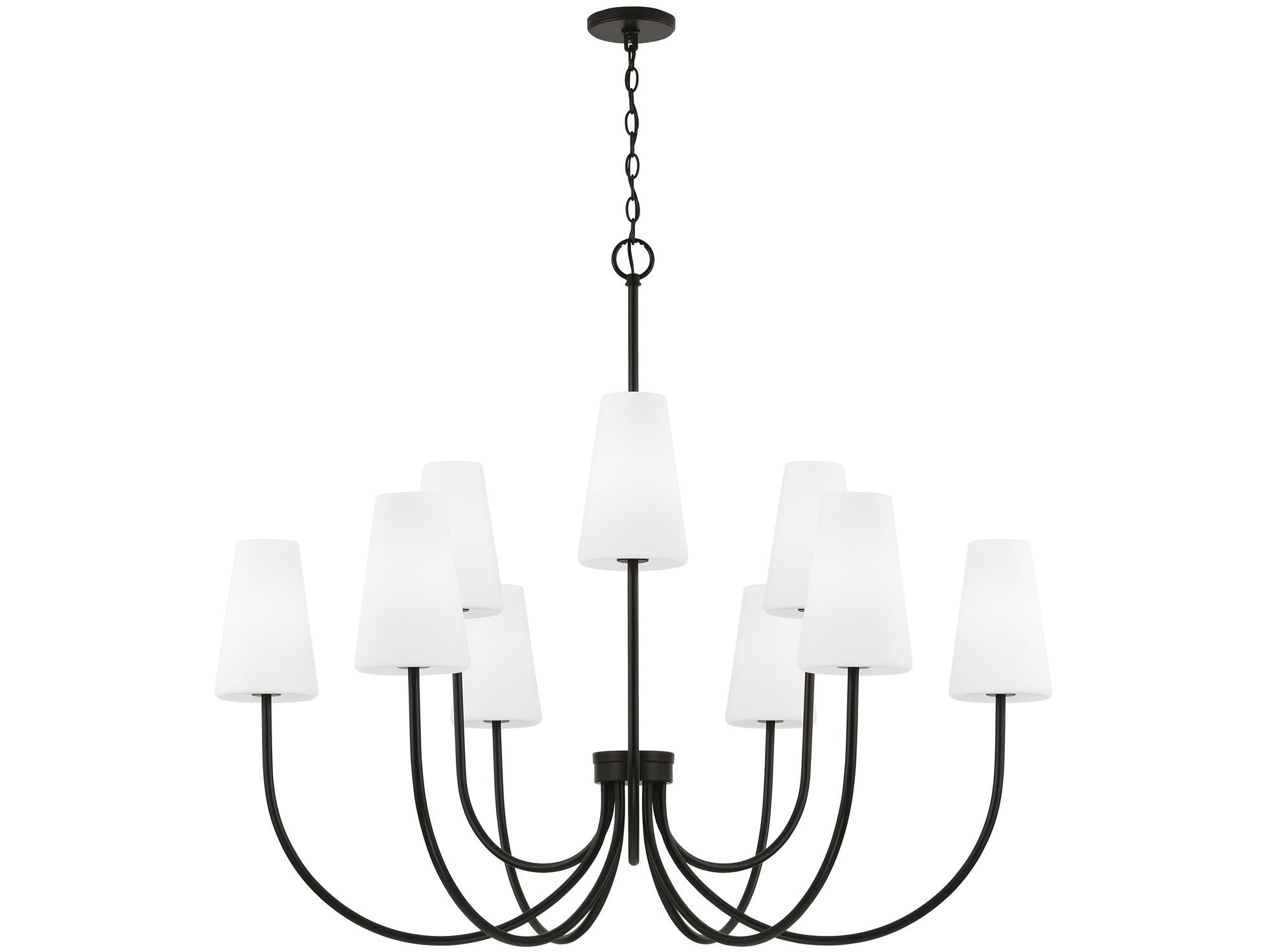 Capital Lighting Averitt 9-Light Matte Black Candelabra Chandelier
