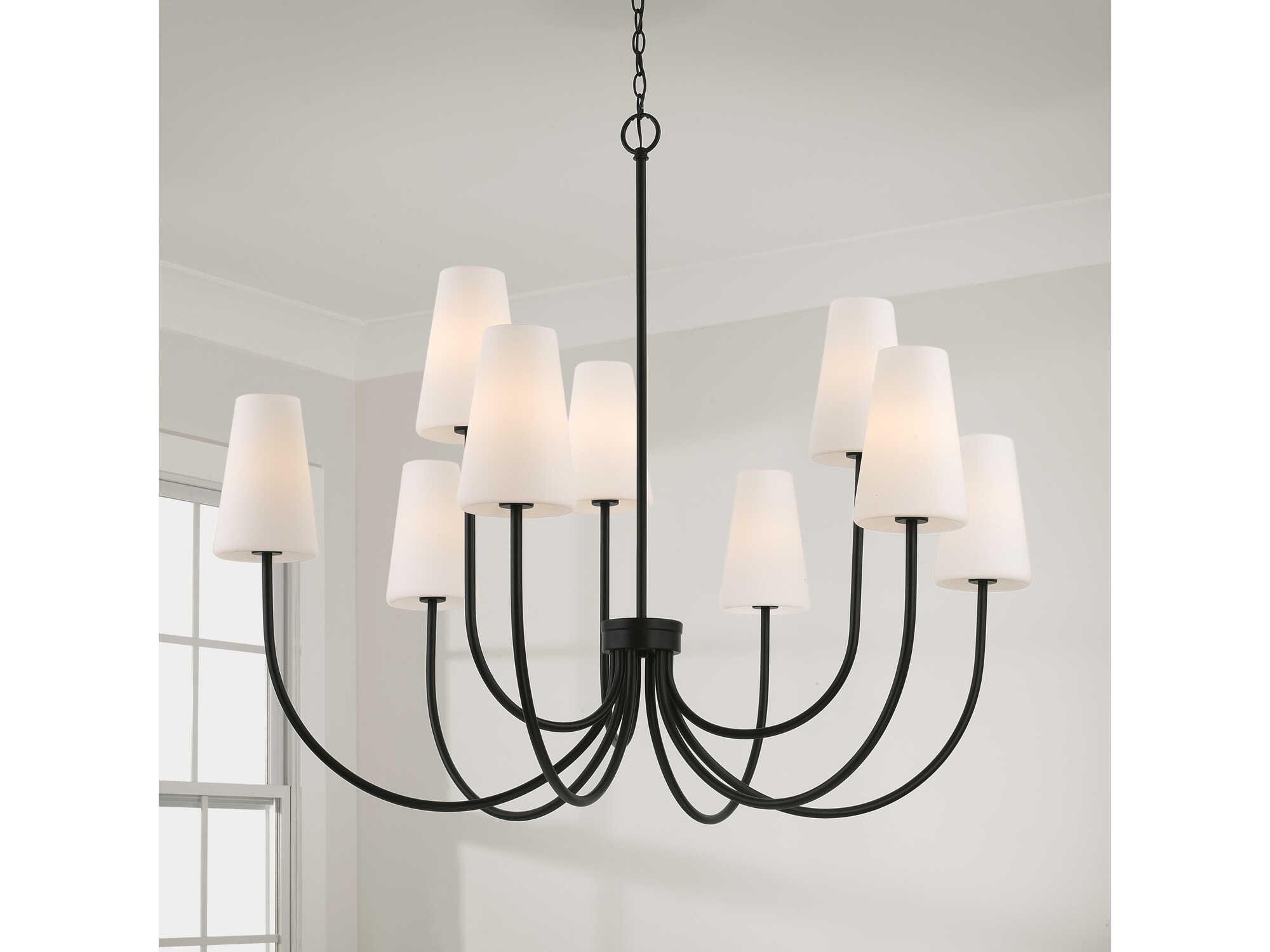 Capital Lighting Averitt 9-Light Matte Black Candelabra Chandelier