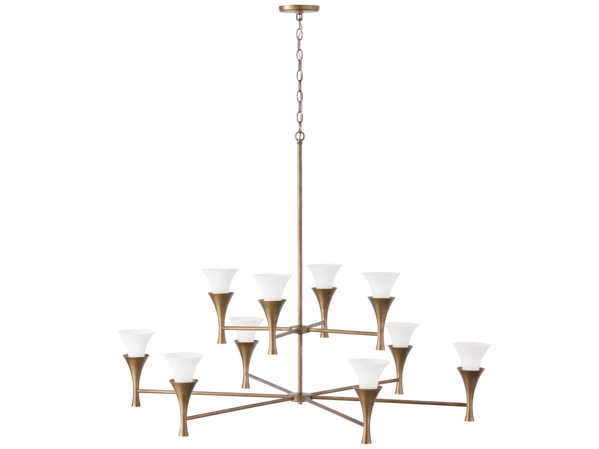 Capital Lighting Nola 10-Light Mystic Luster Brass Candelabra Chandelier