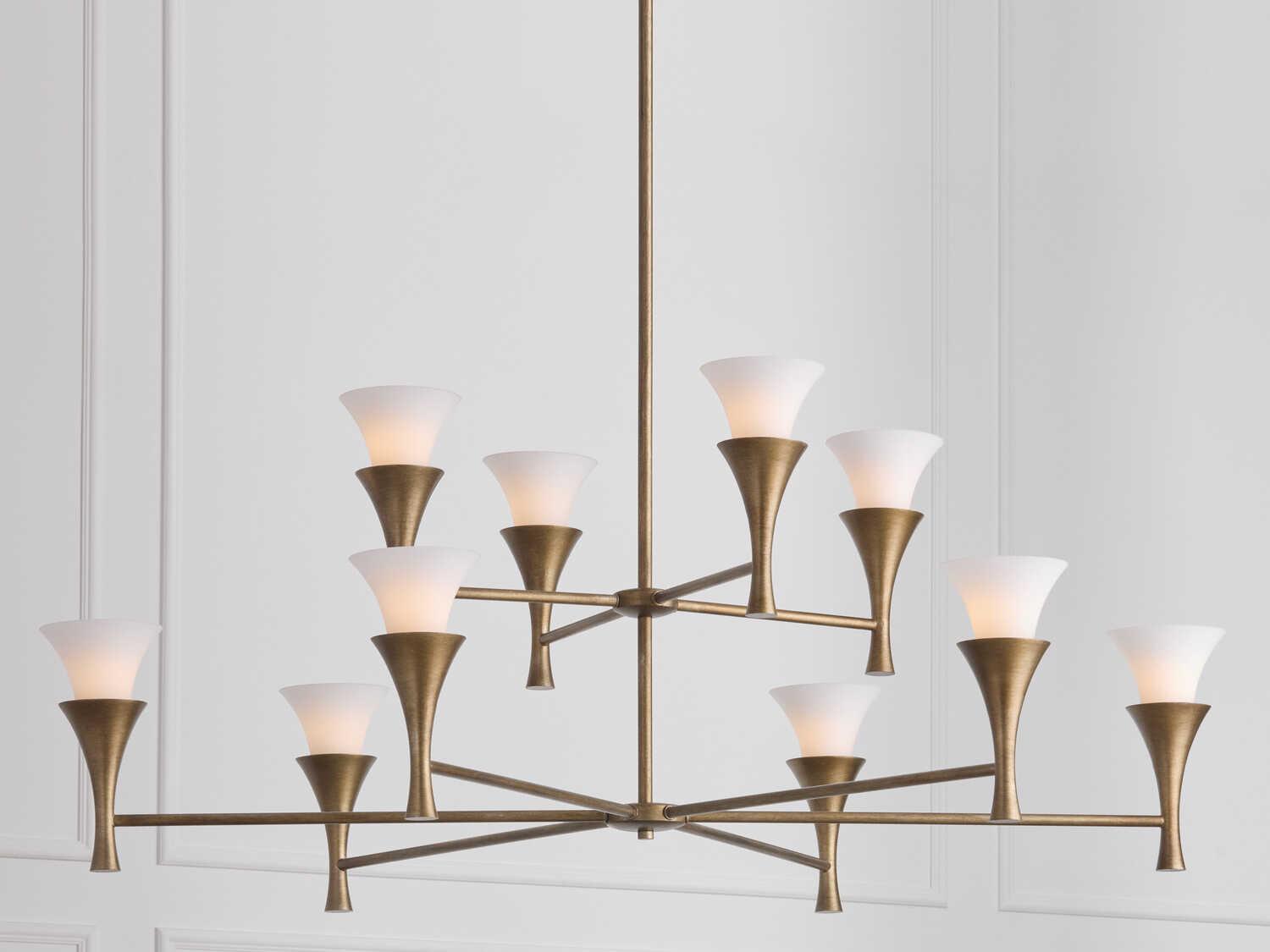 Capital Lighting Nola 10-Light Mystic Luster Brass Candelabra Chandelier