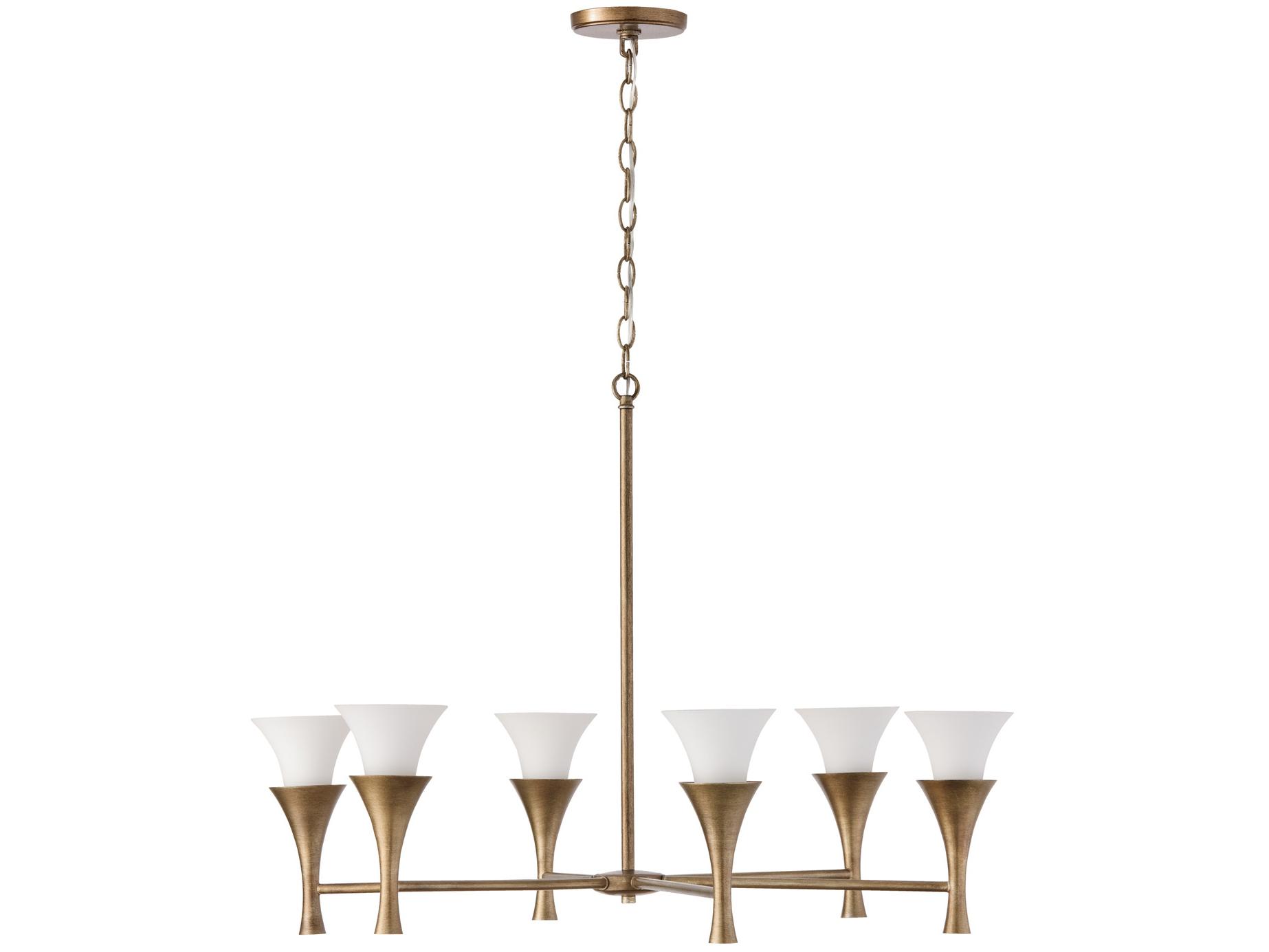 Capital Lighting Nola 6-Light Mystic Luster Brass Candelabra Chandelier