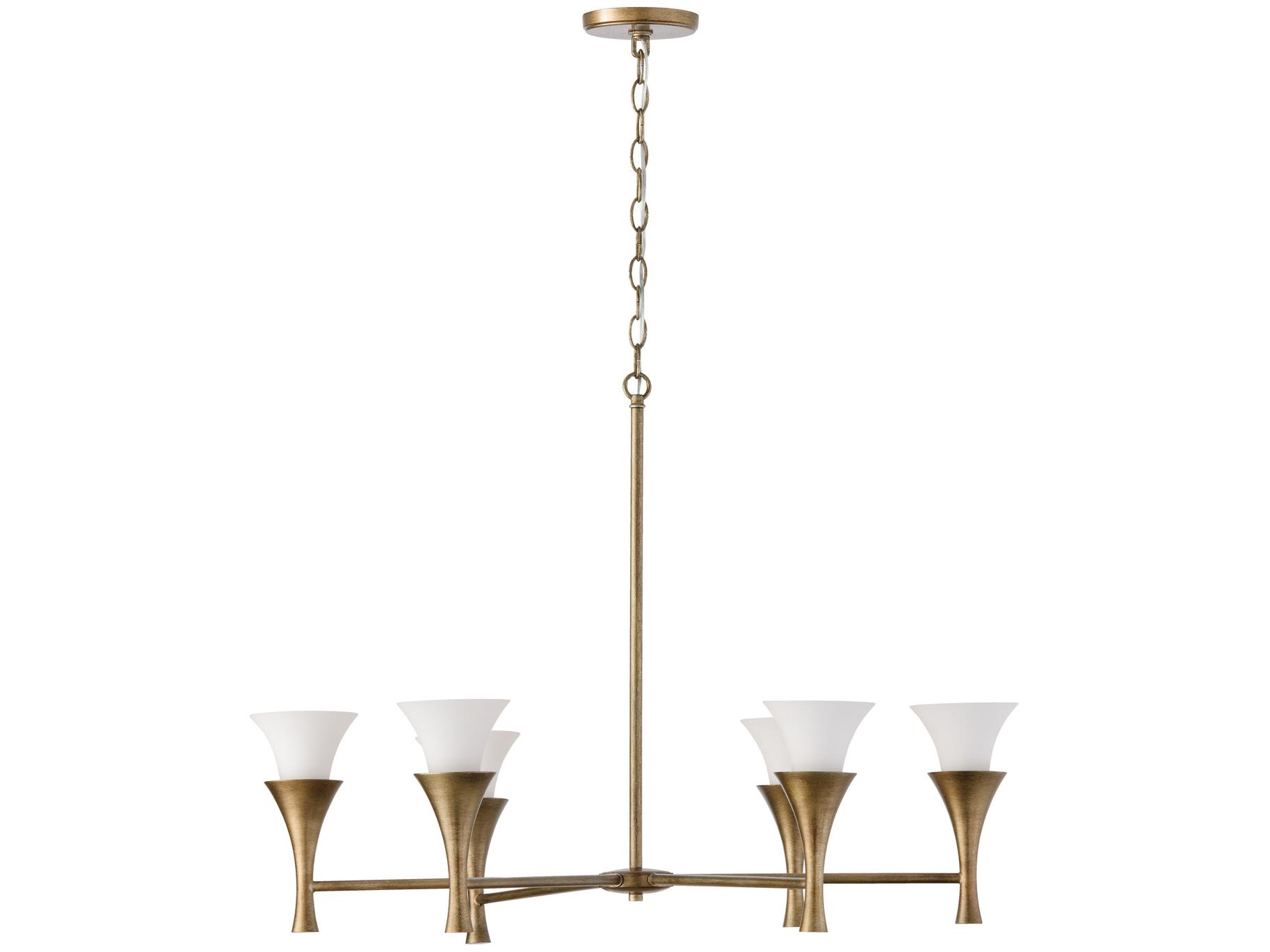 Capital Lighting Nola 6-Light Mystic Luster Brass Candelabra Chandelier