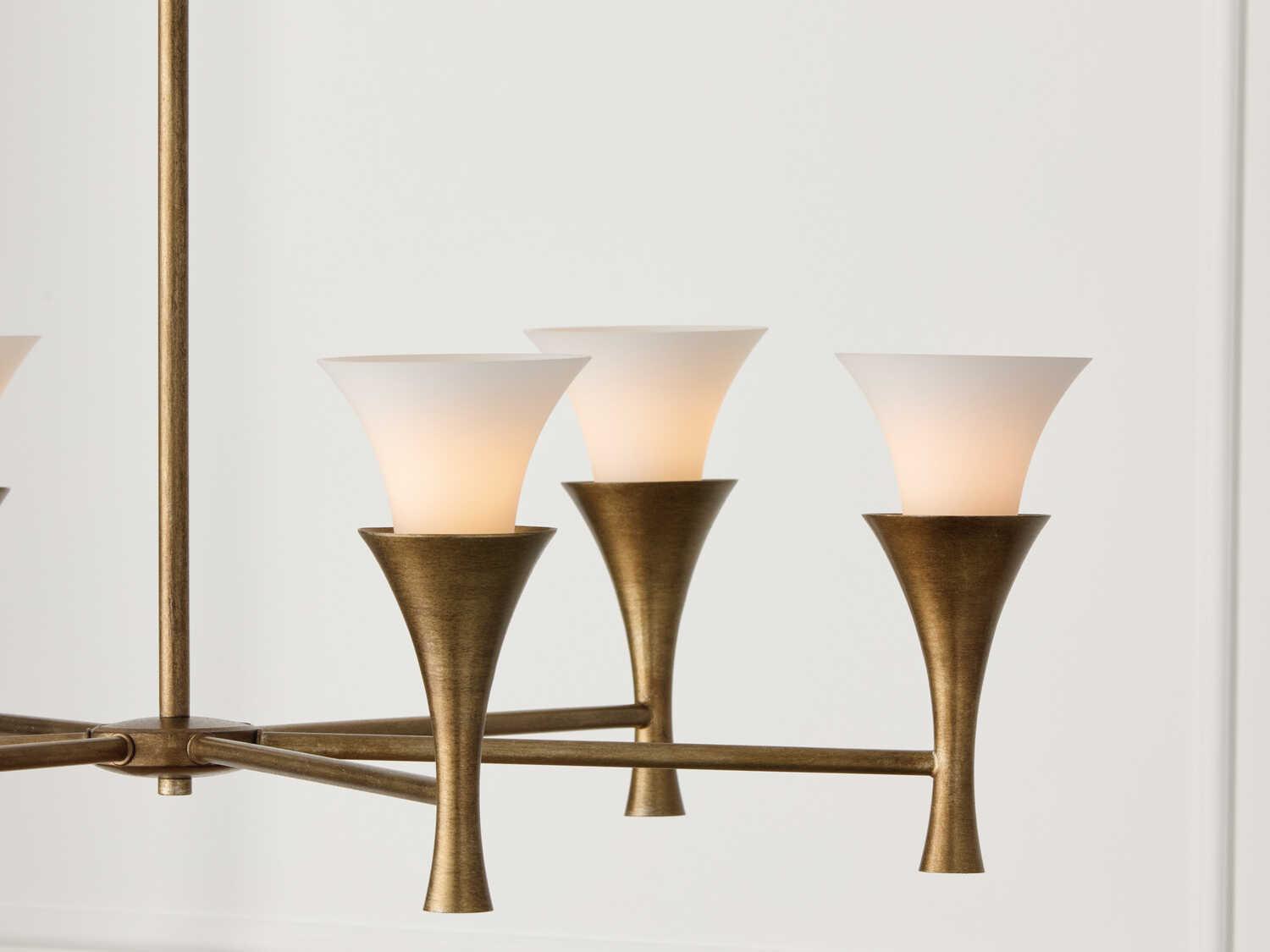 Capital Lighting Nola 6-Light Mystic Luster Brass Candelabra Chandelier