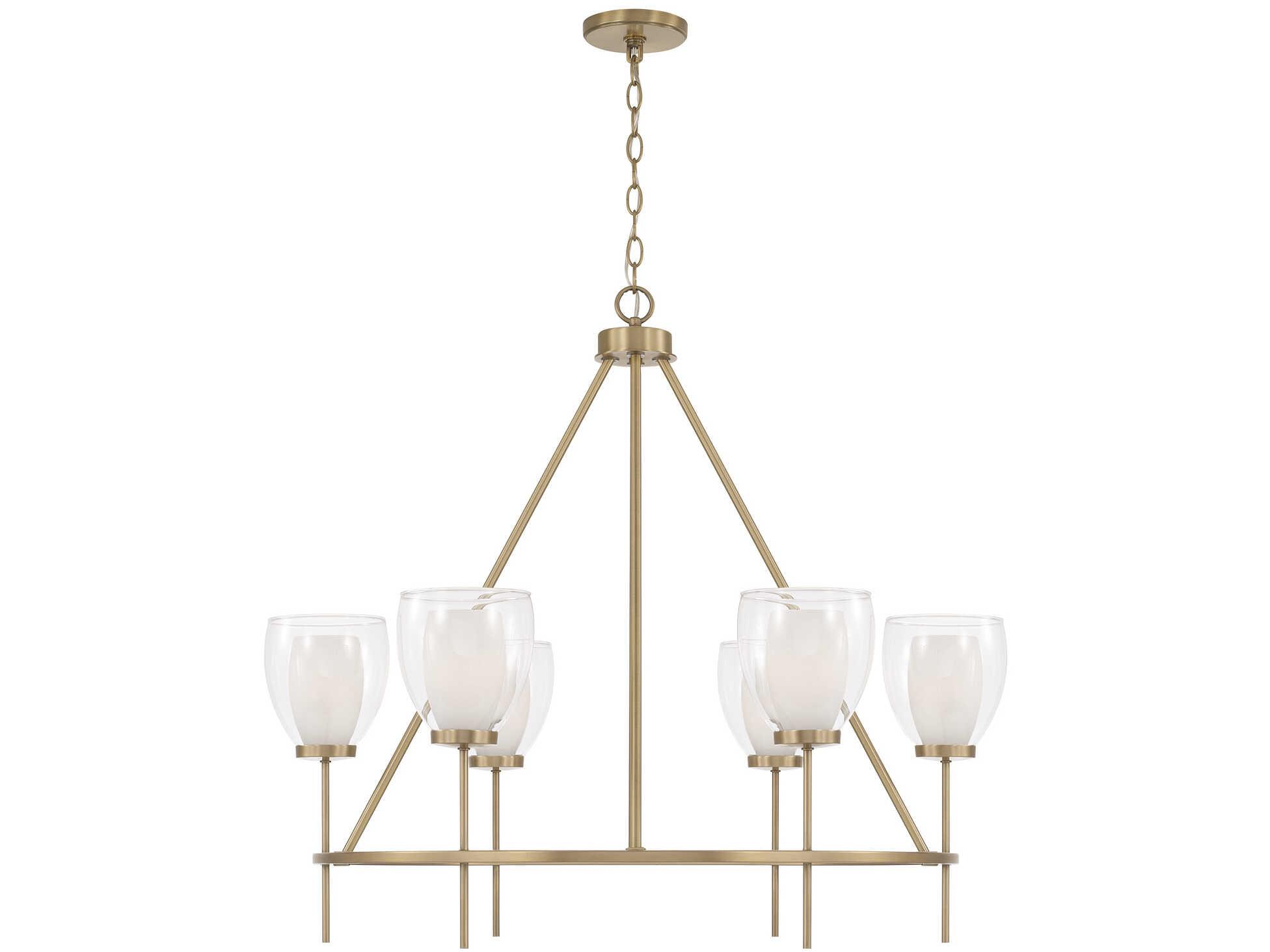 Capital Lighting Joss 6-Light Aged Brass Chandelier