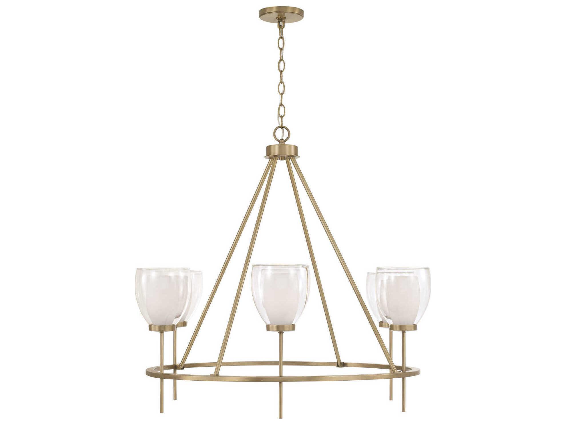 Capital Lighting Joss 6-Light Aged Brass Chandelier