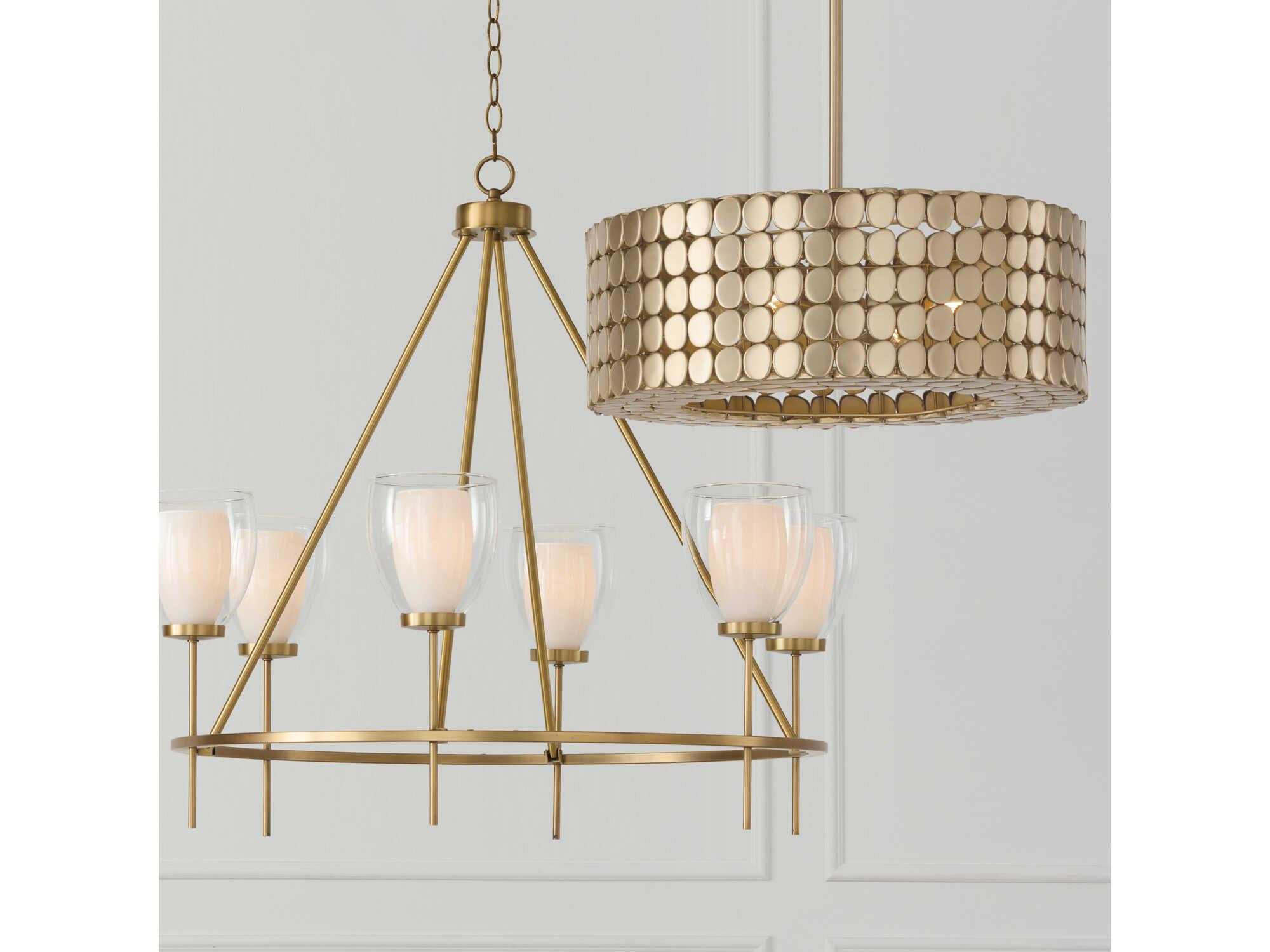 Capital Lighting Joss 6-Light Aged Brass Chandelier