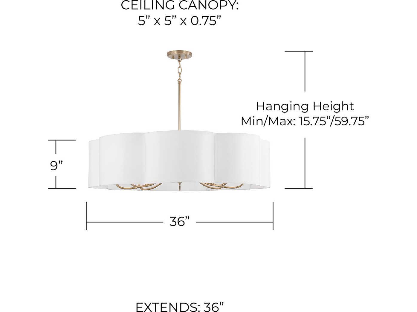 Capital Lighting Sabine 8-Light Matte Brass Chandelier