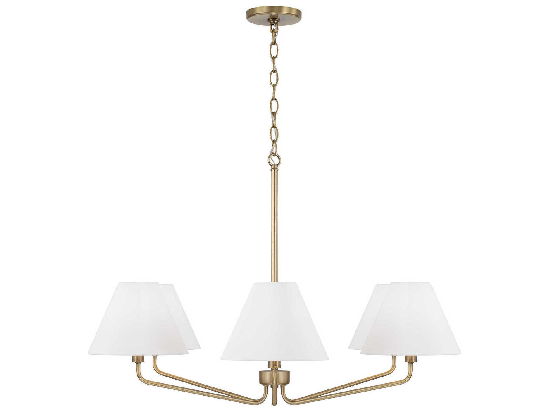 Capital Lighting Chadwick 6-Light Aged Brass Candelabra Chandelier
