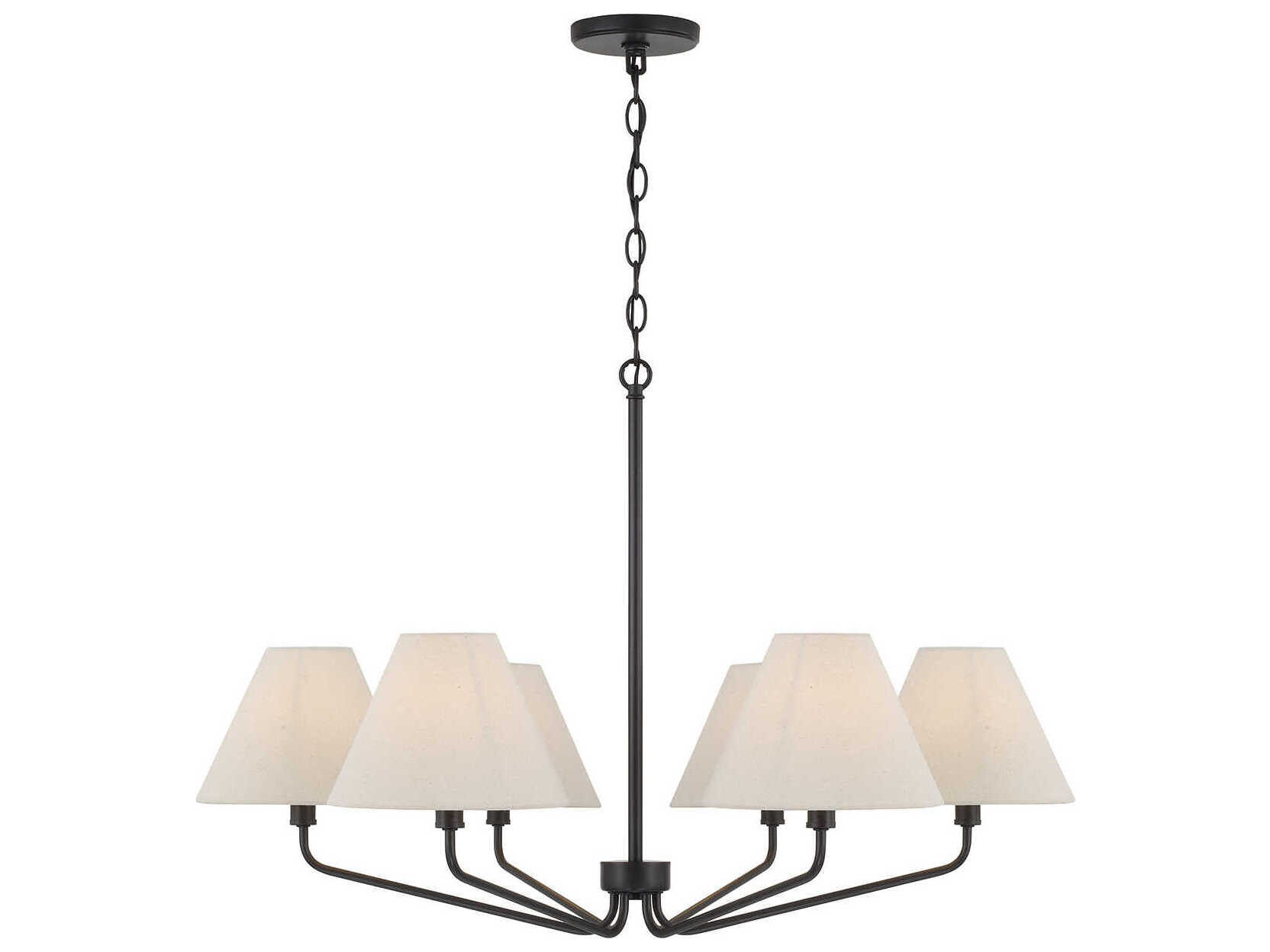 Capital Lighting Chadwick 6-Light Espresso Black Candelabra Chandelier