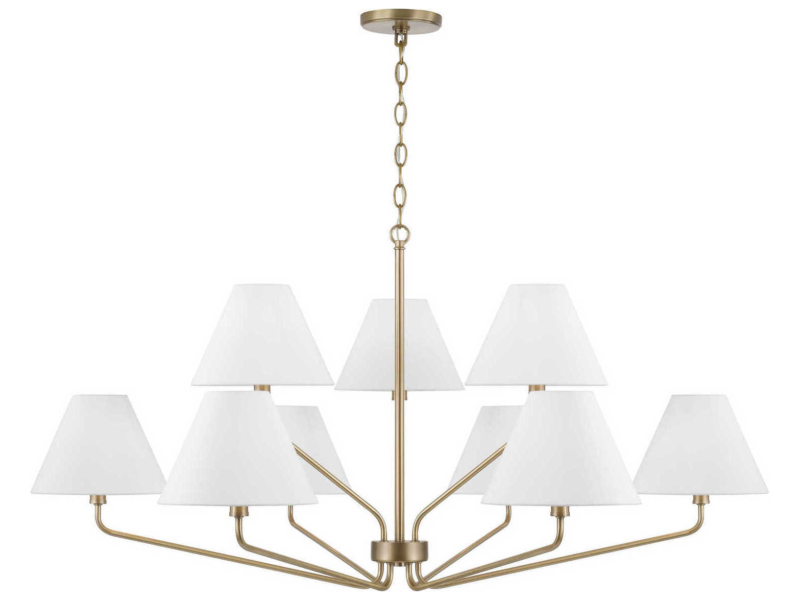 Capital Lighting Chadwick 9-Light Aged Brass Chandelier