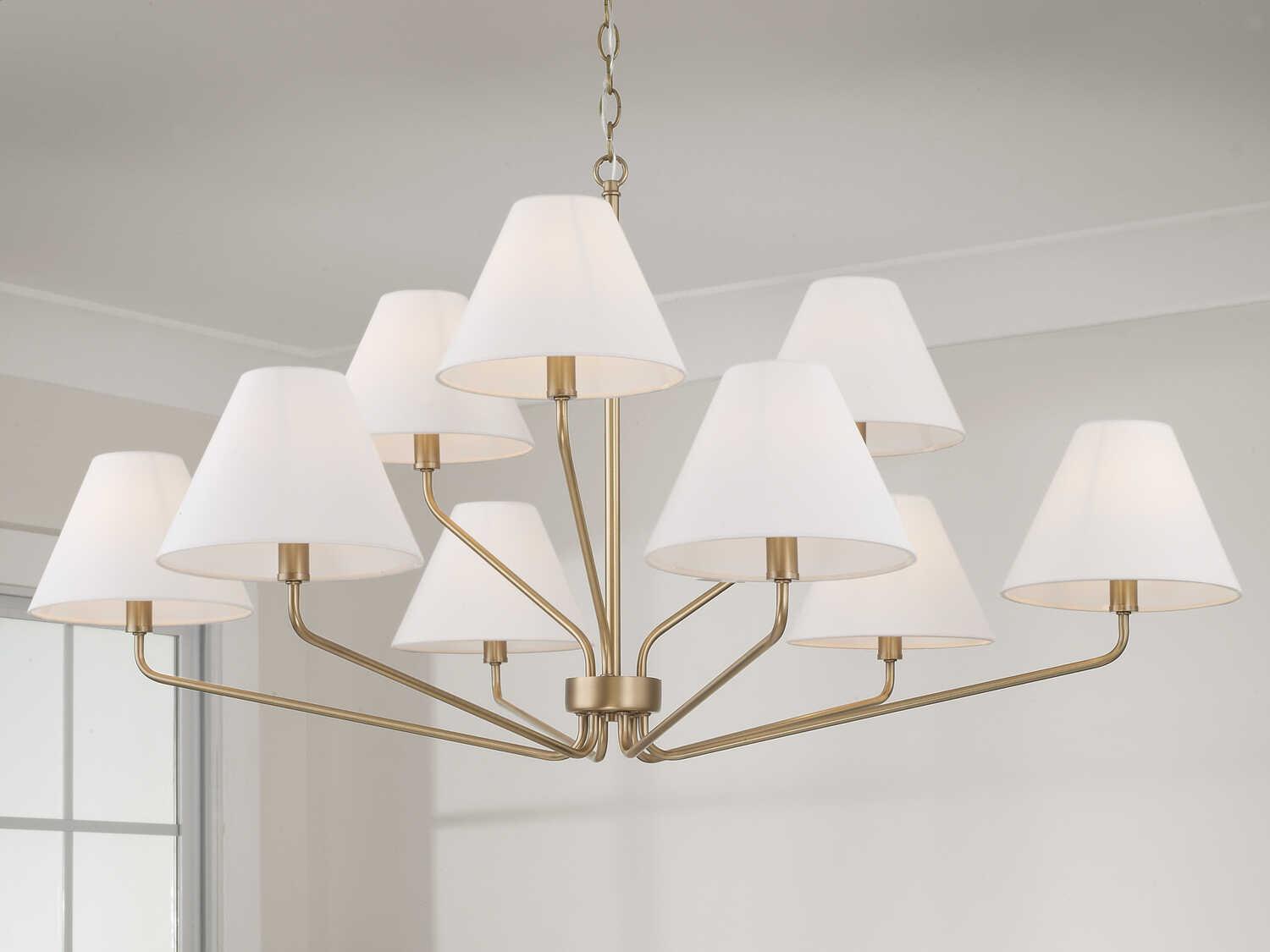 Capital Lighting Chadwick 9-Light Aged Brass Chandelier