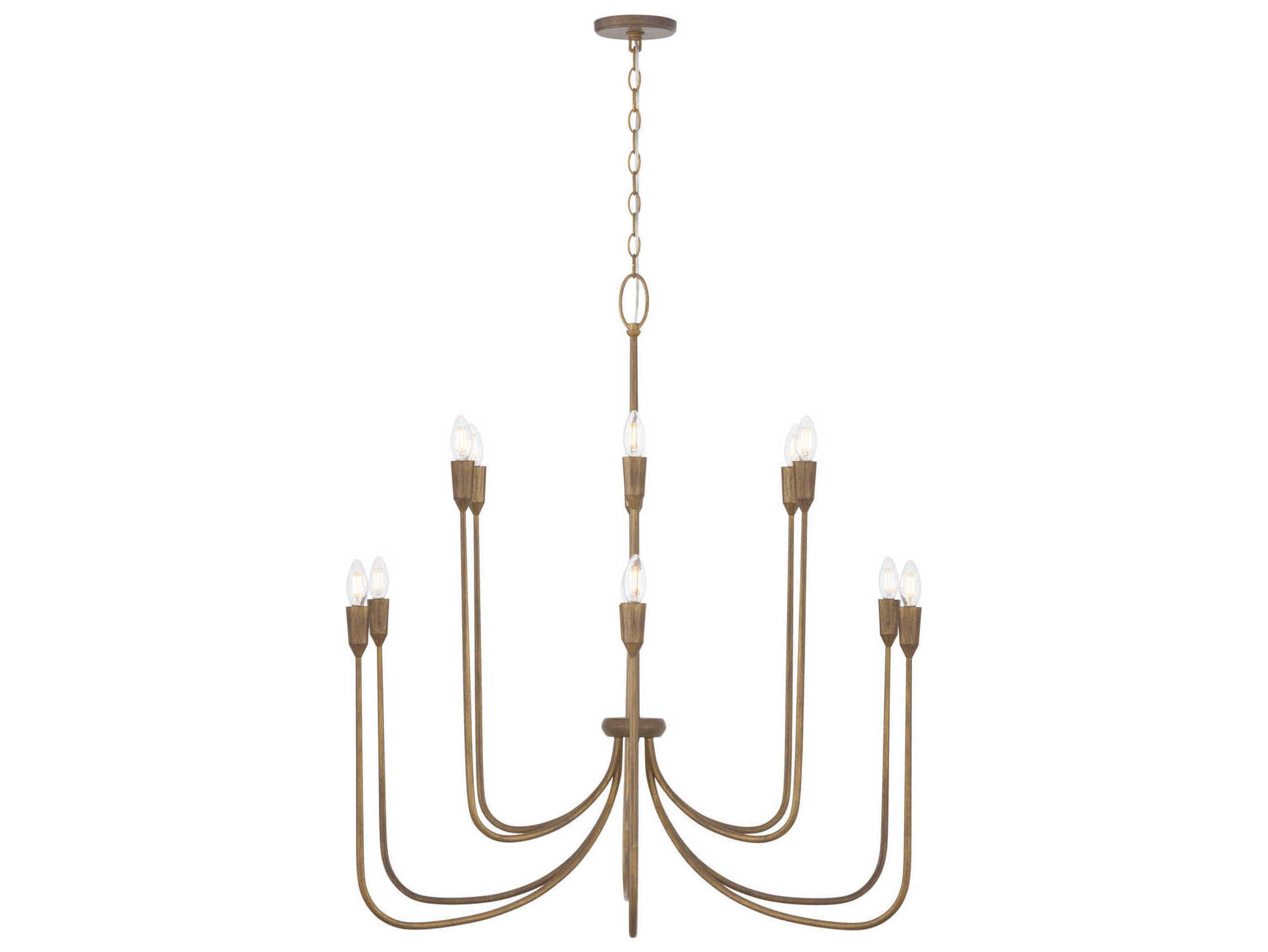 Capital Lighting Marley 12-Light Mystic Bronze Candelabra Chandelier