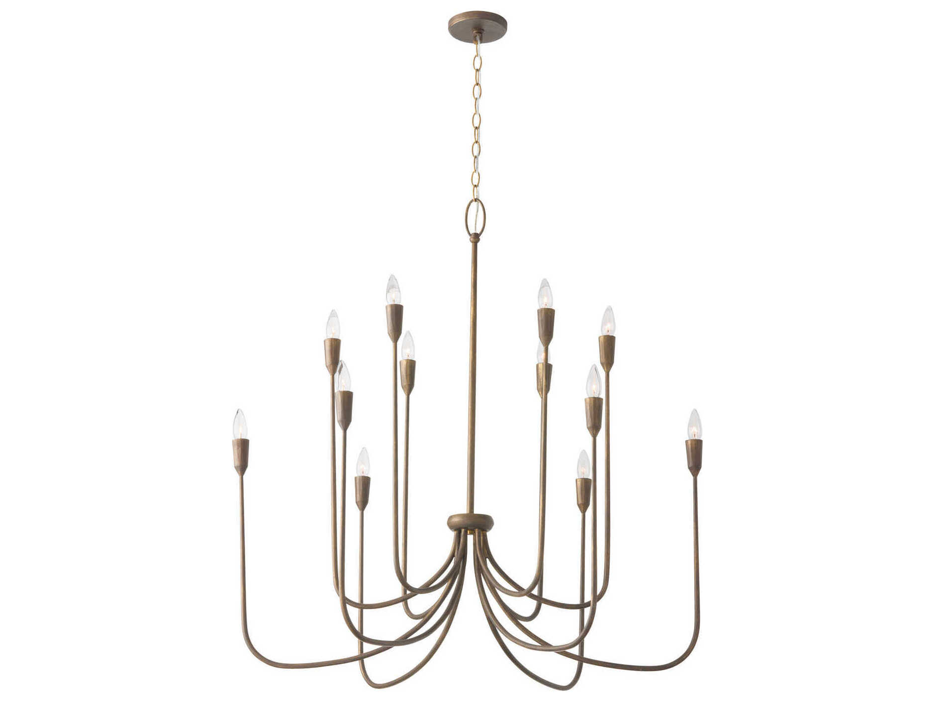 Capital Lighting Marley 12-Light Mystic Bronze Candelabra Chandelier
