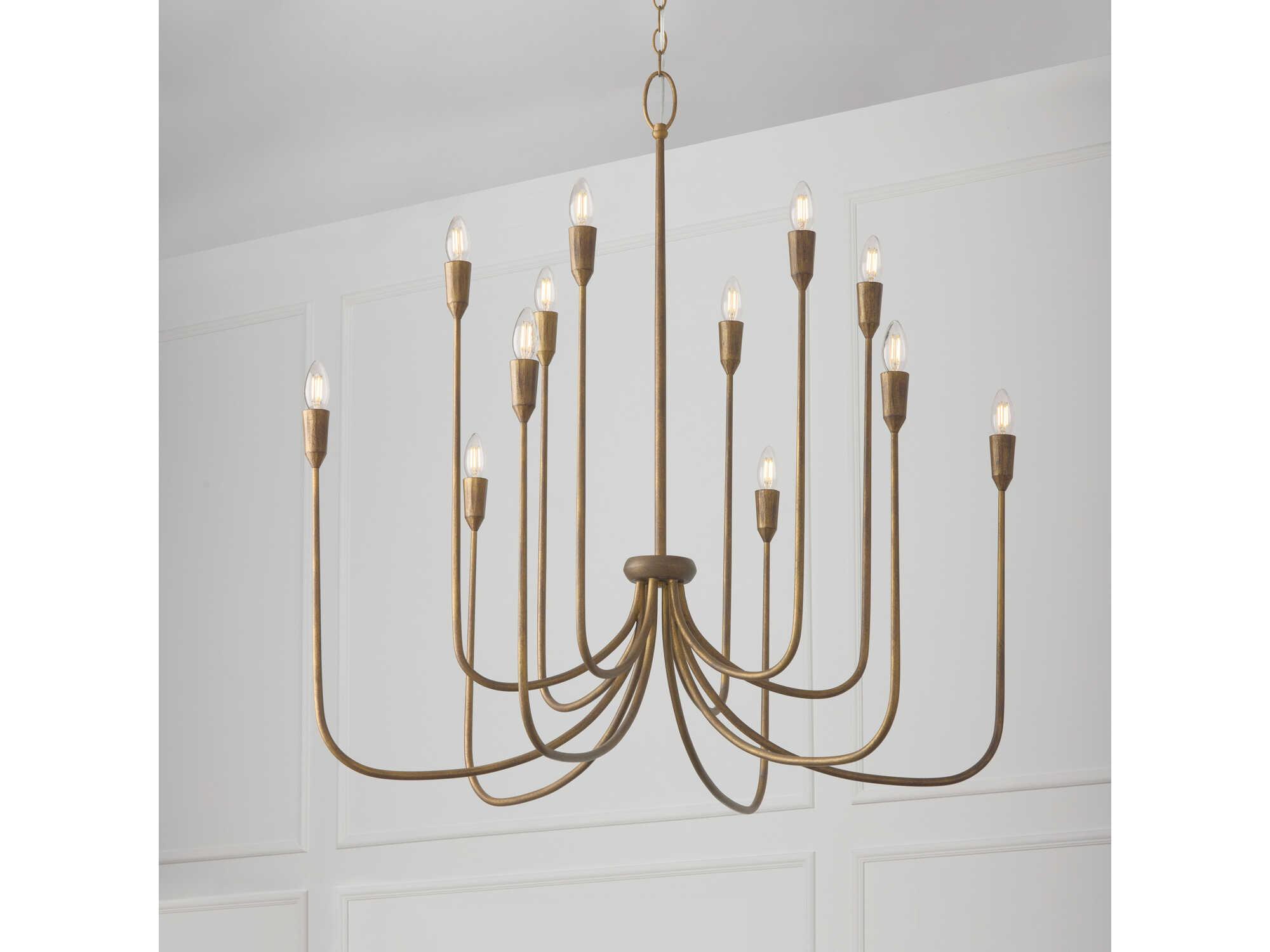 Capital Lighting Marley 12-Light Mystic Bronze Candelabra Chandelier