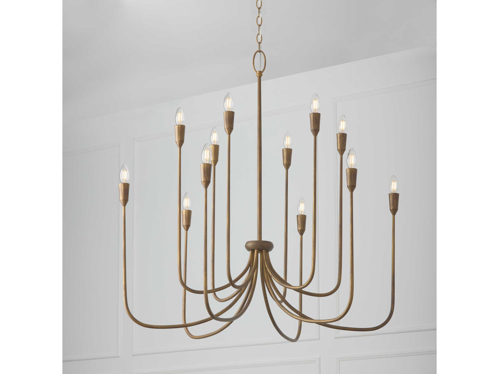 Capital Lighting Marley 12-Light Mystic Bronze Candelabra Chandelier
