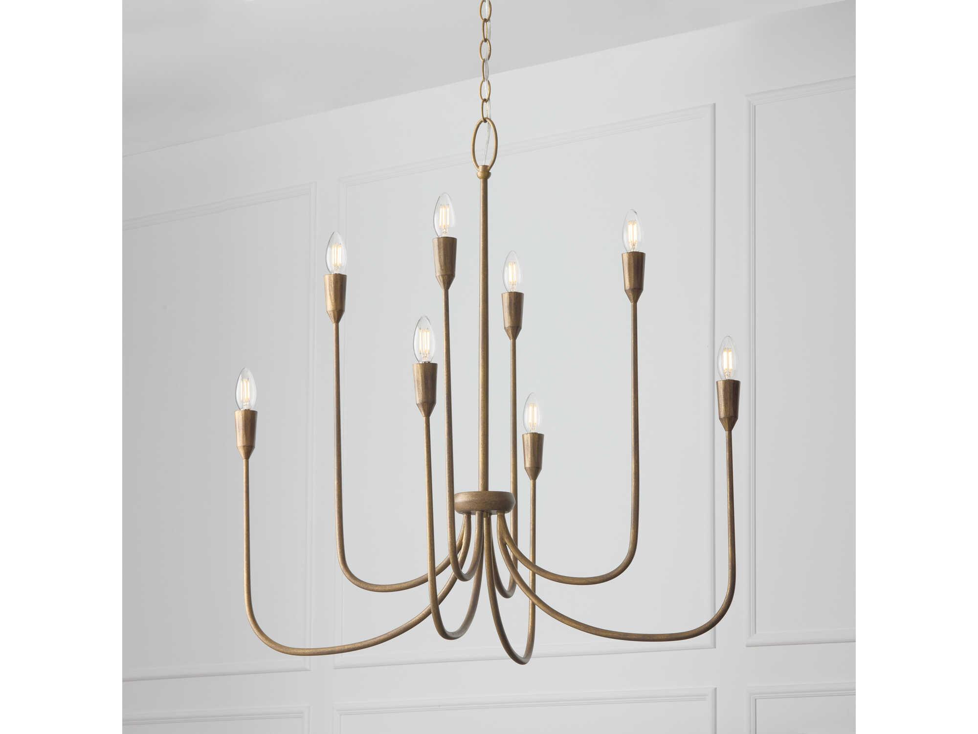 Capital Lighting Marley 8-Light Mystic Bronze Candelabra Chandelier