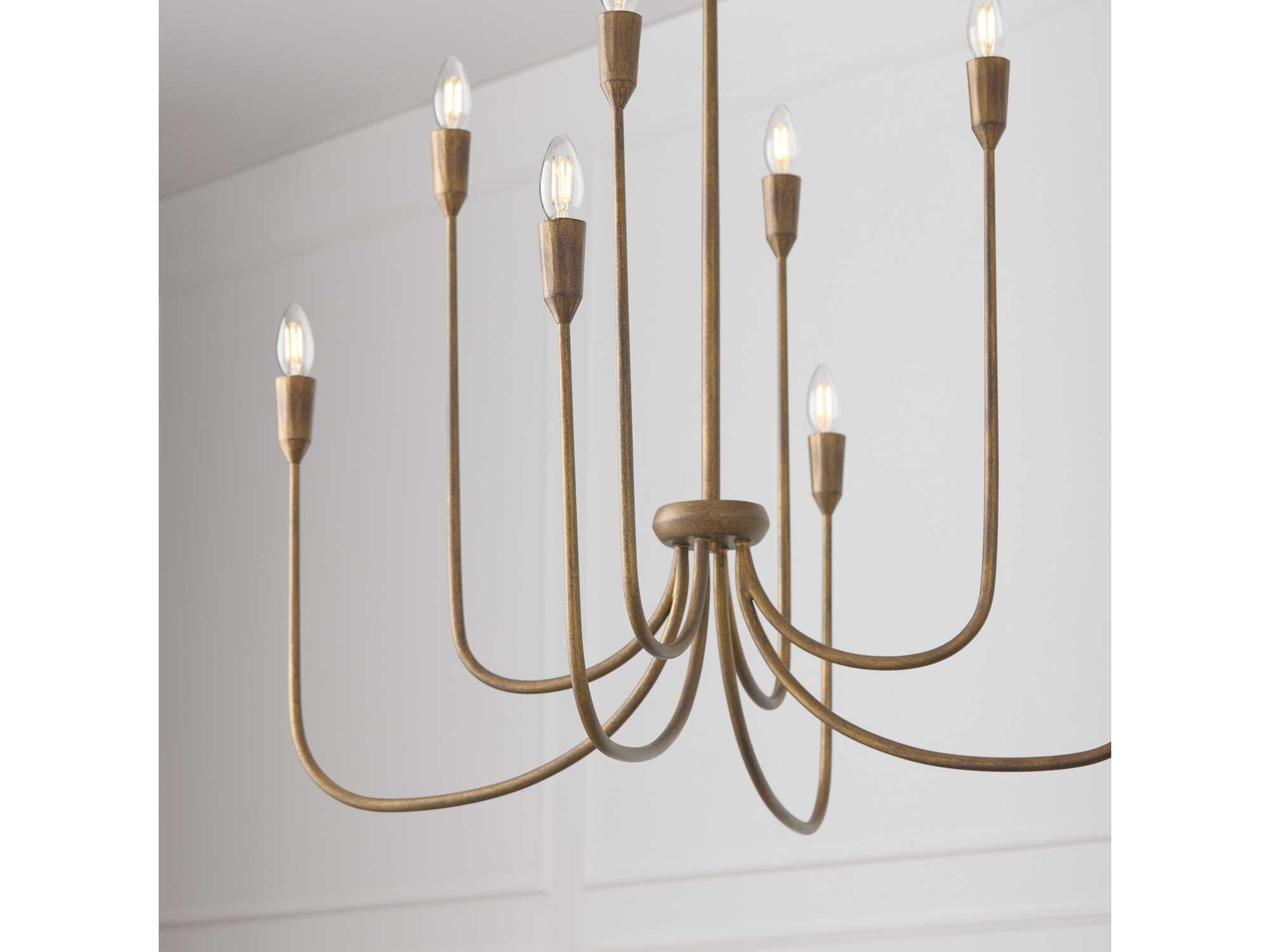 Capital Lighting Marley 8-Light Mystic Bronze Candelabra Chandelier