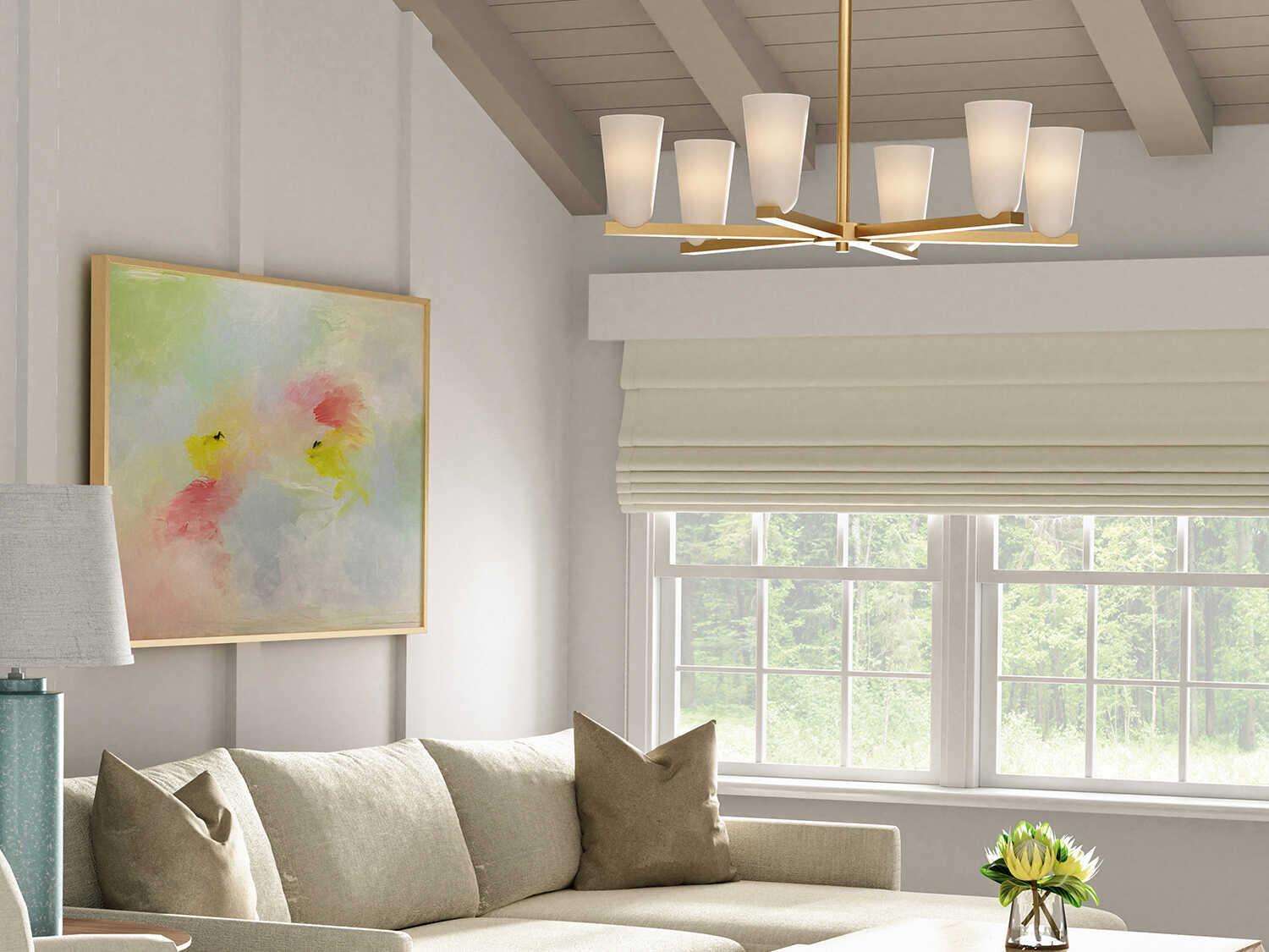 Capital Lighting Romy 6-Light Matte Brass Chandelier