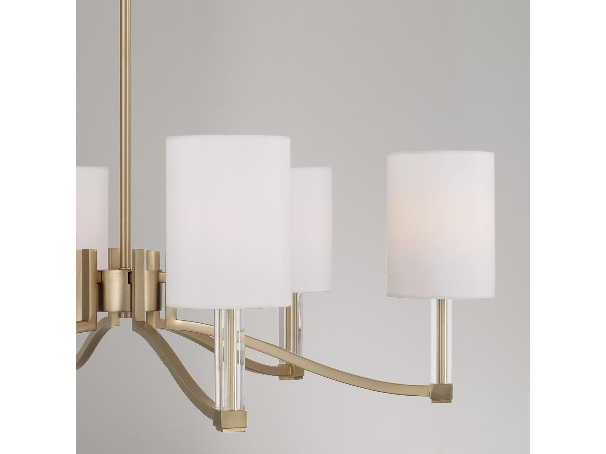 Capital Lighting Ingrid 6-Light Matte Brass Candelabra Cylinder Chandelier